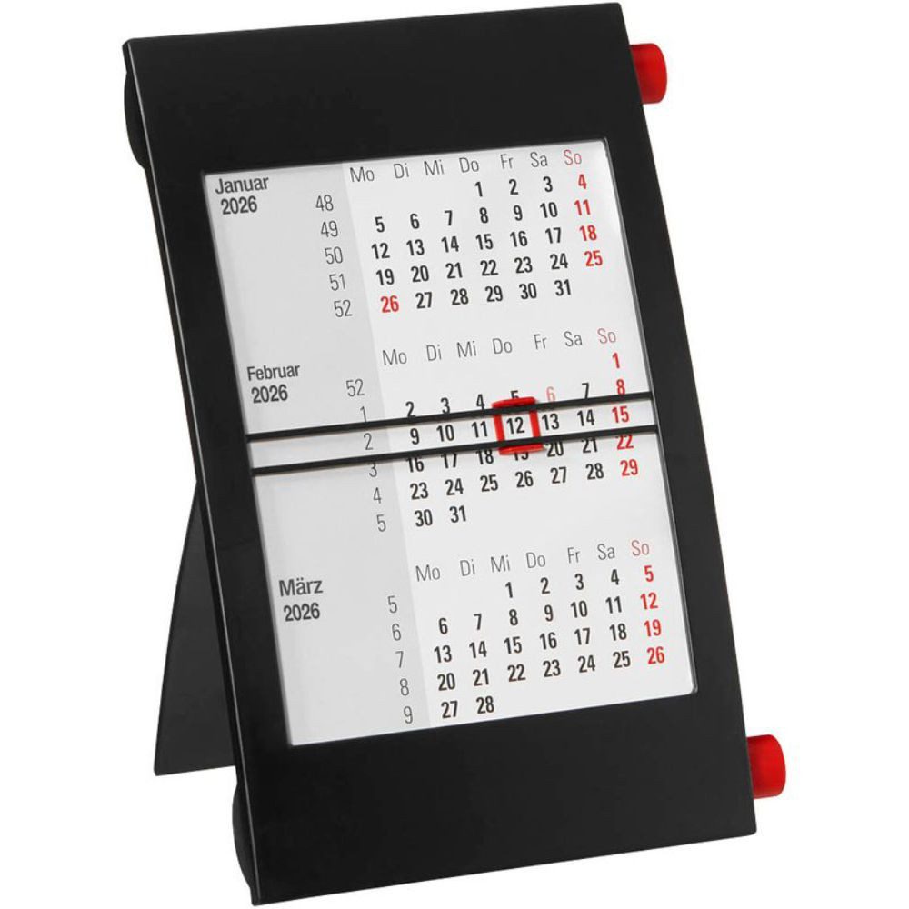 Saphir-Tec Настольный календарь Drehkalender 2026/2027 schwarz/rot