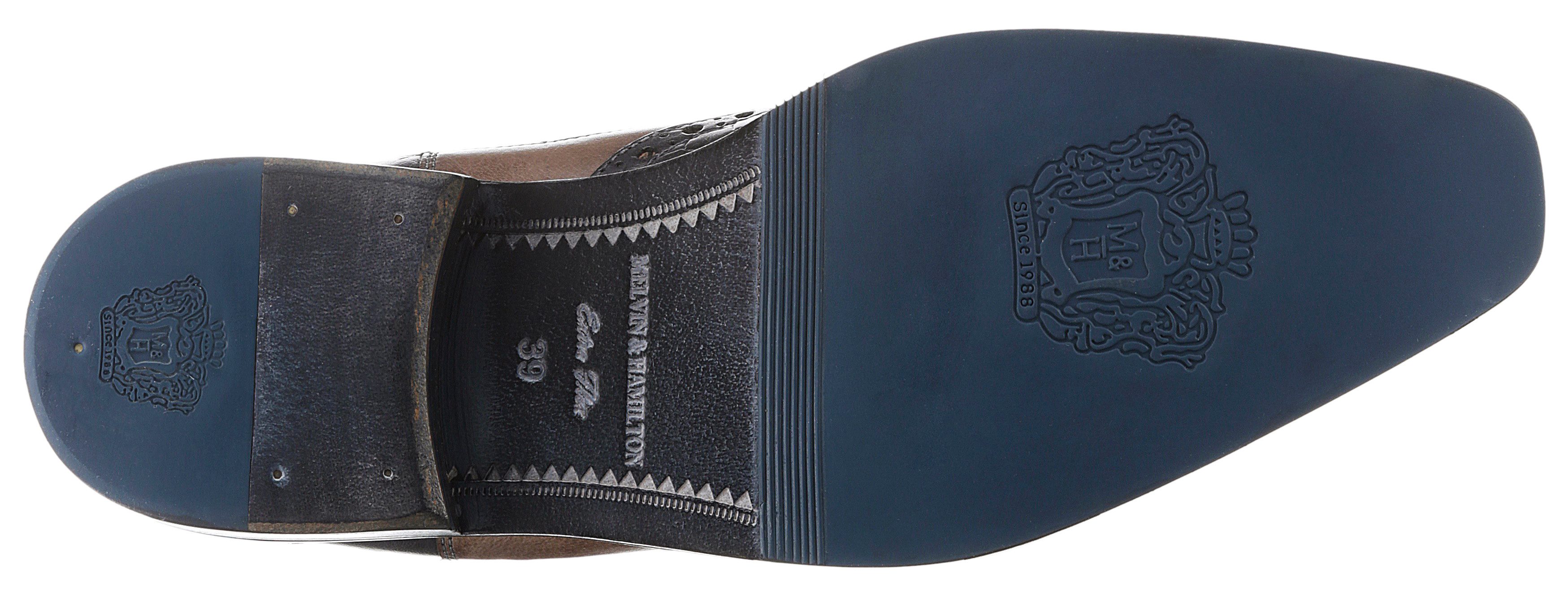 Melvin & Hamilton Martin 5 - vegetabil gegerbt Chelseaboots Budapester, Anzugschuh, Business Schuh mit feiner Lochung