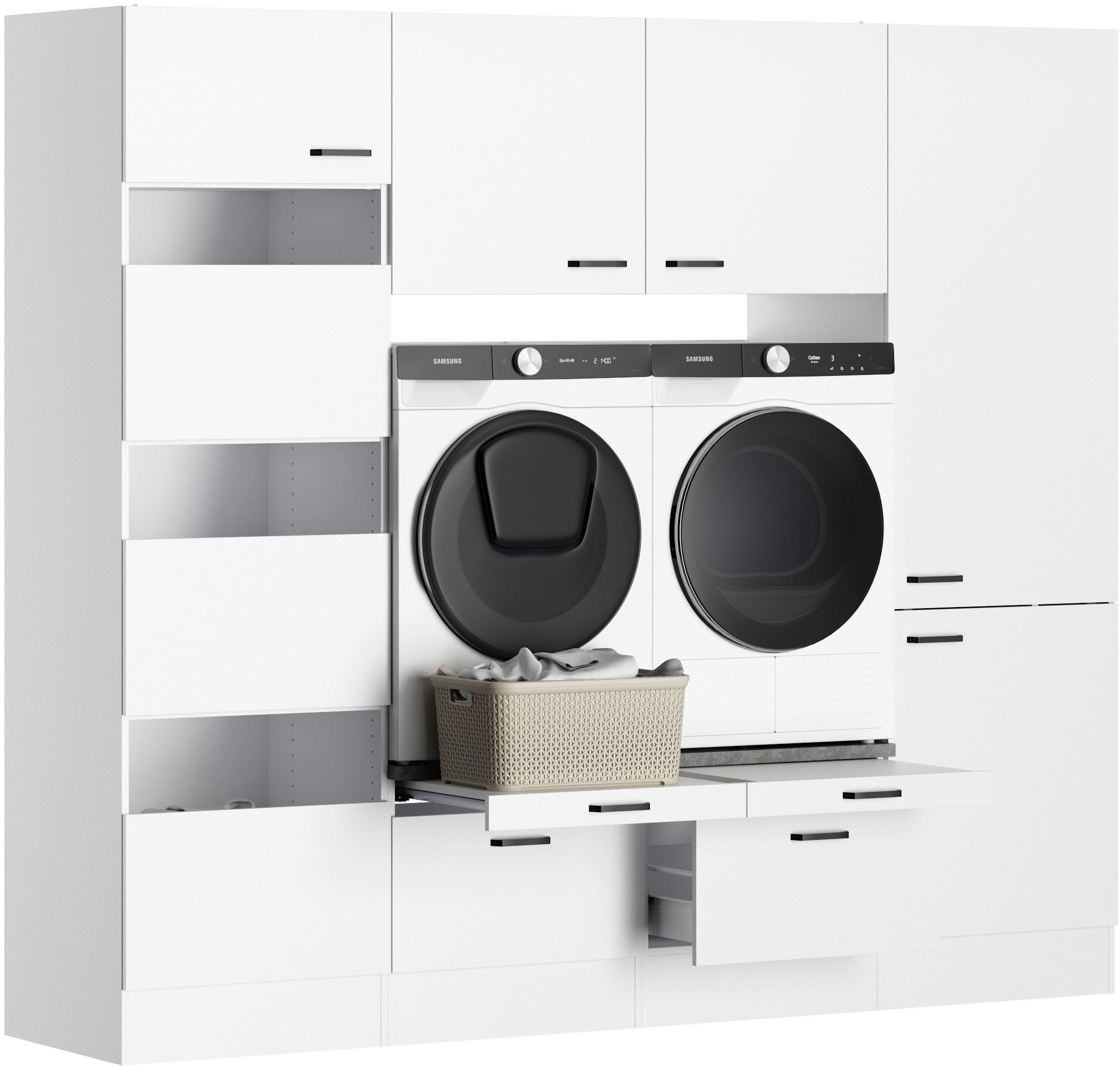 OPTIFIT Mehrzweckschrank-Set OPTImulti, Breite 240 cm, Waschmaschinenunterschrank, Schrankinnenausstattung – Bild 4 von 5