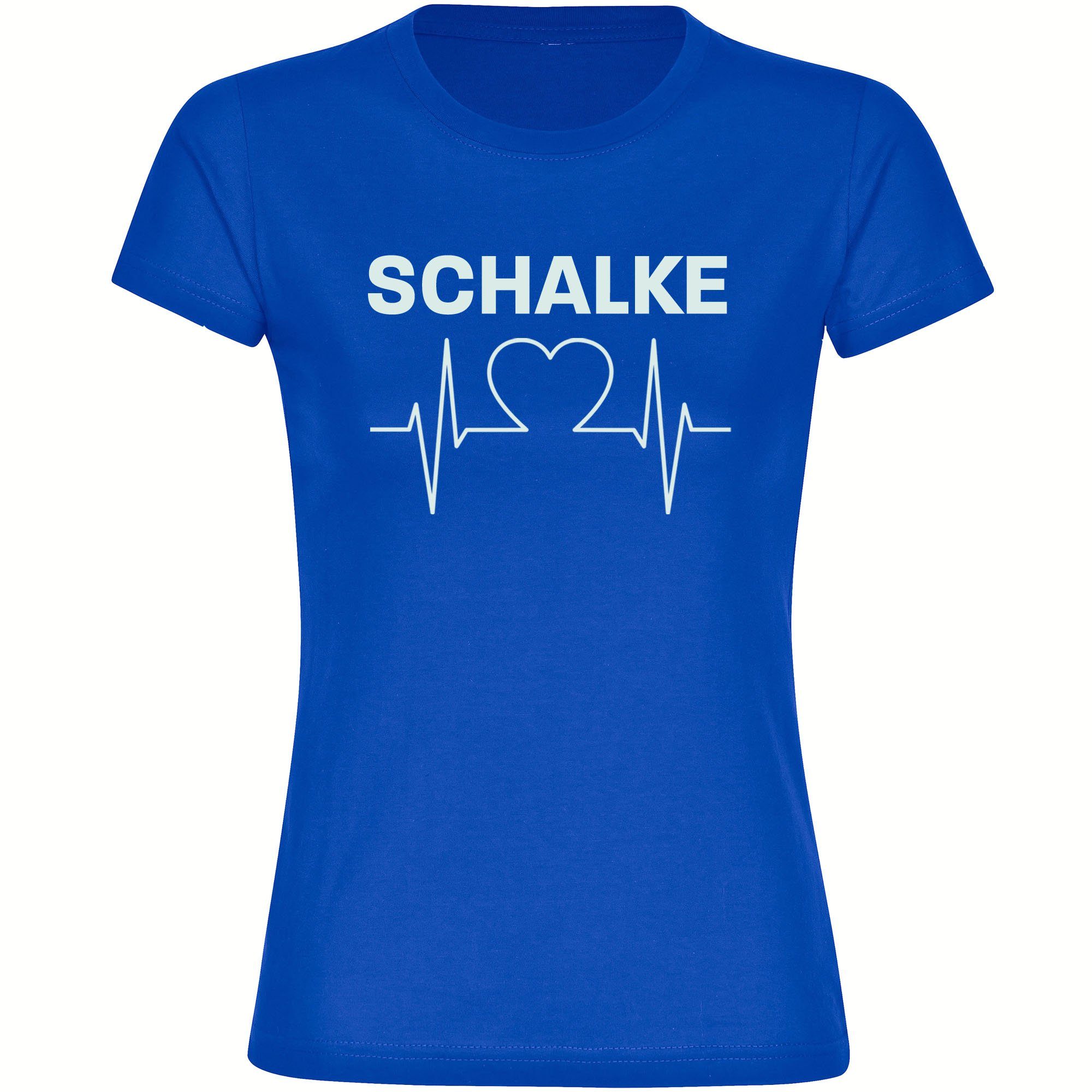 multifanshop T-Shirt Damen Schalke - Herzschlag - Frauen