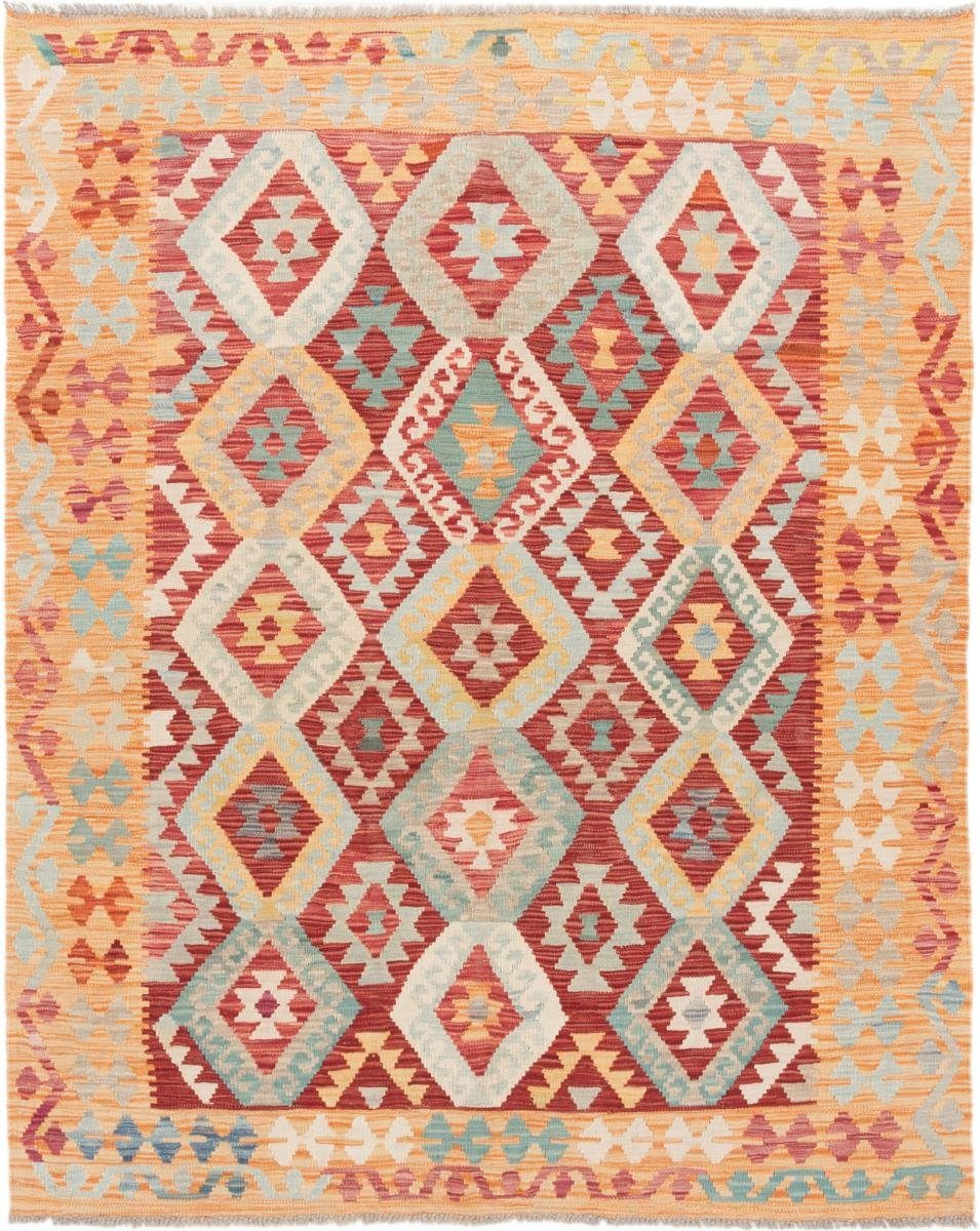 Orientteppich Kelim Afghan 157x189 Handgewebter Orientteppich, Nain Trading, rechteckig, Höhe: 3 mm