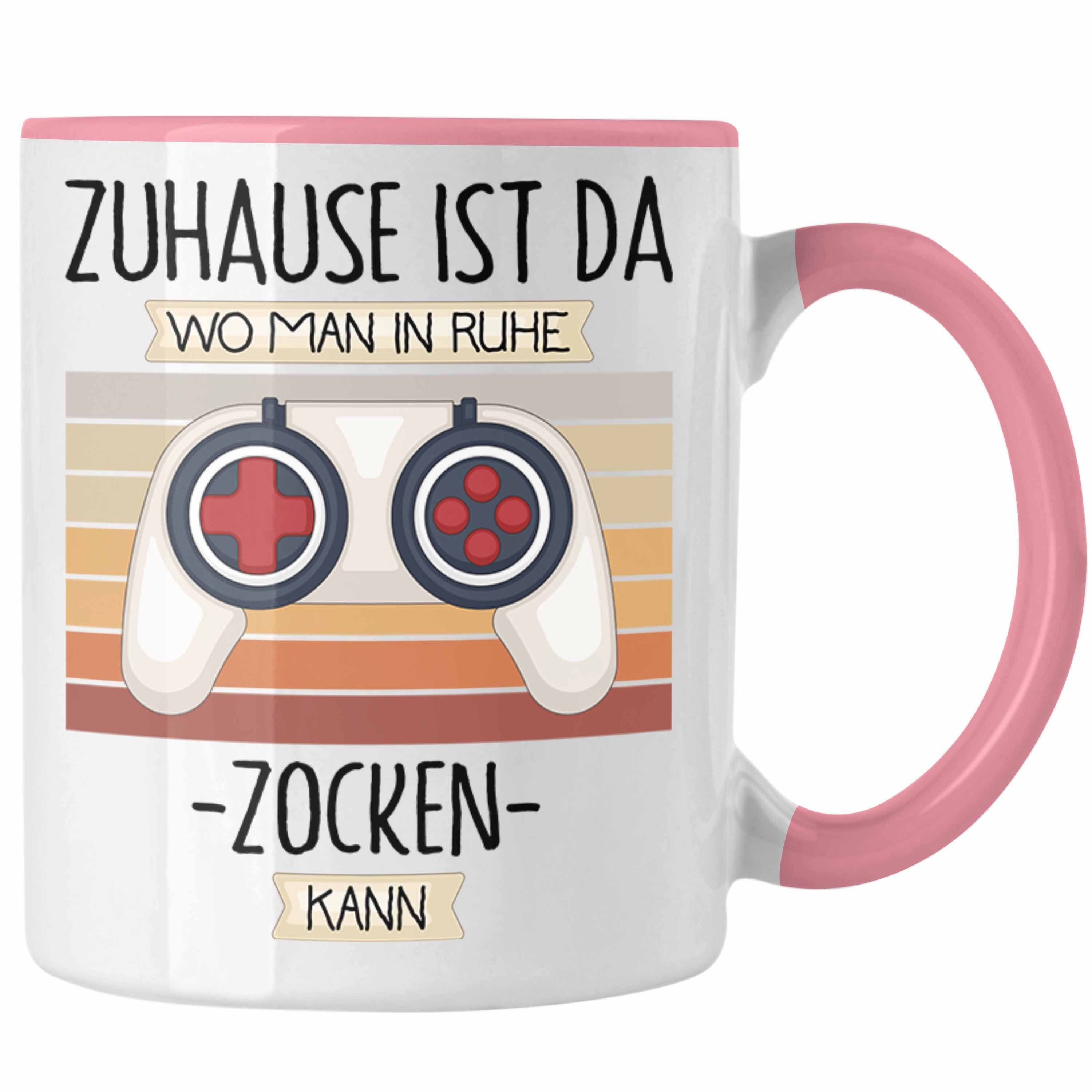 Trendation Tasse Spruch Gamer Ma Rosa Tasse Zuhause Geschenk Ist Geschenkidee Lustiger Da Wo