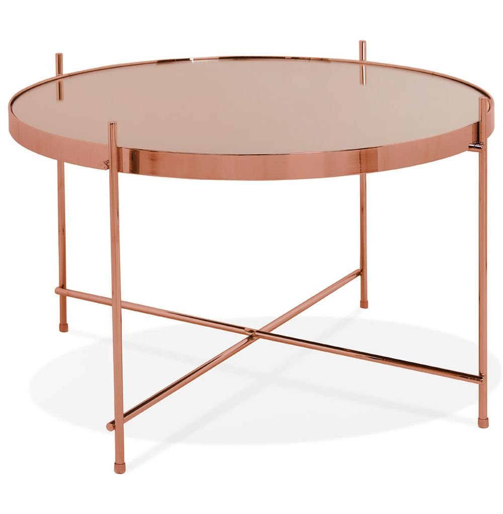 KADIMA DESIGN Beistelltisch PIPER MEDIUM Couchtisch Anstelltisch Glas Bronze