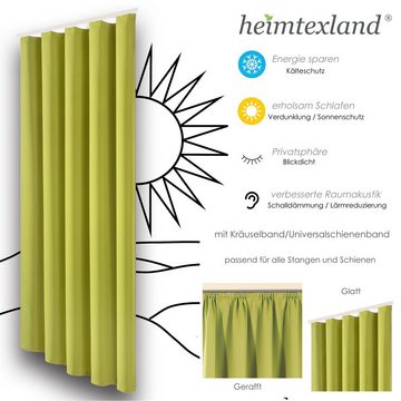 Verdunkelungsvorhang Verdunklungsgardinen Thermo Vorhänge blickdicht, heimtexland, Kräuselband (2 St), verdunkelnd, Verdunklungsstoff, Sonnenschutz Verdunkelung Kälteisolierung Schalldämmung