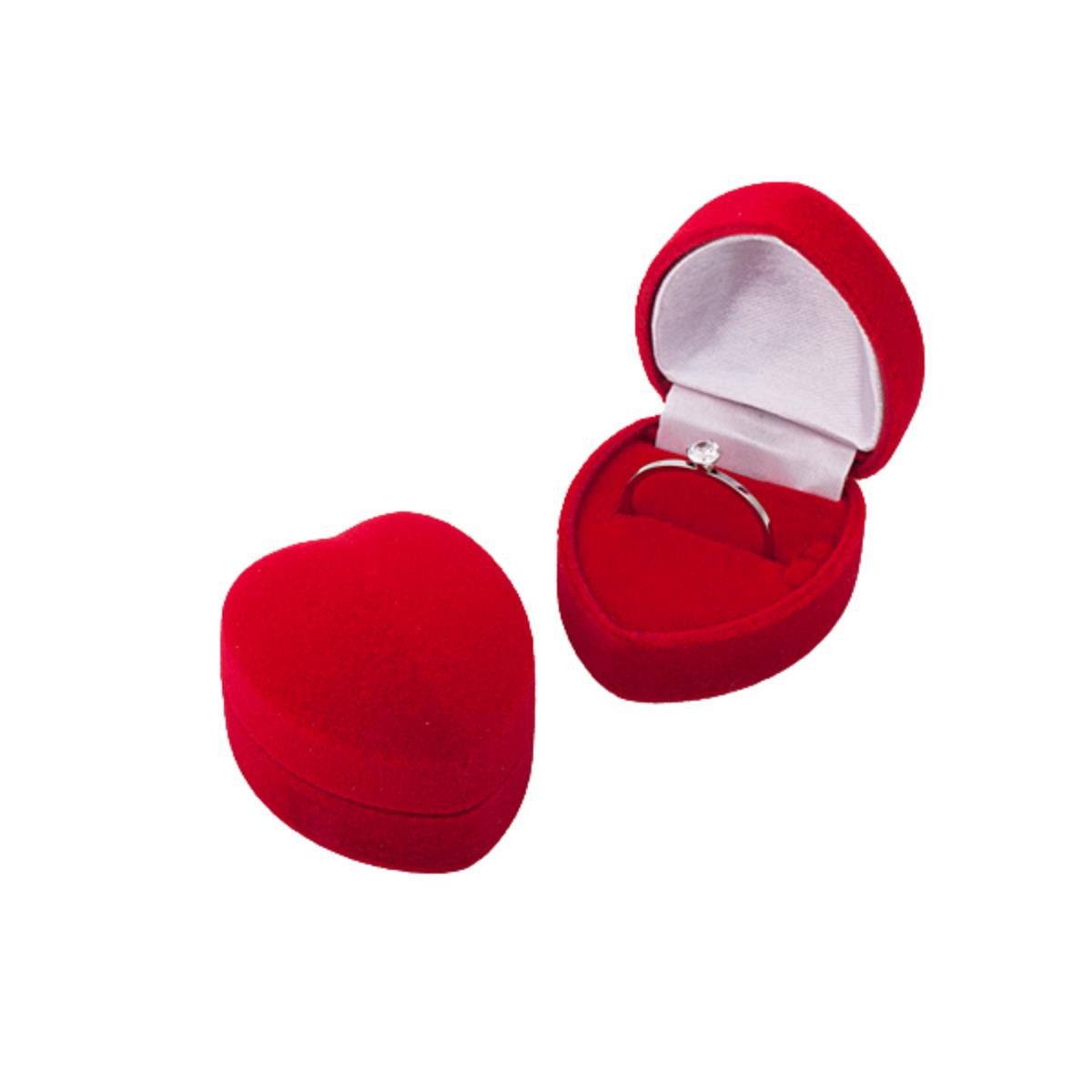 Order & Smile Schmuck Geschenkbox Ringbox „Herz“: Schmuck Etui für Ring / Verlobungsring