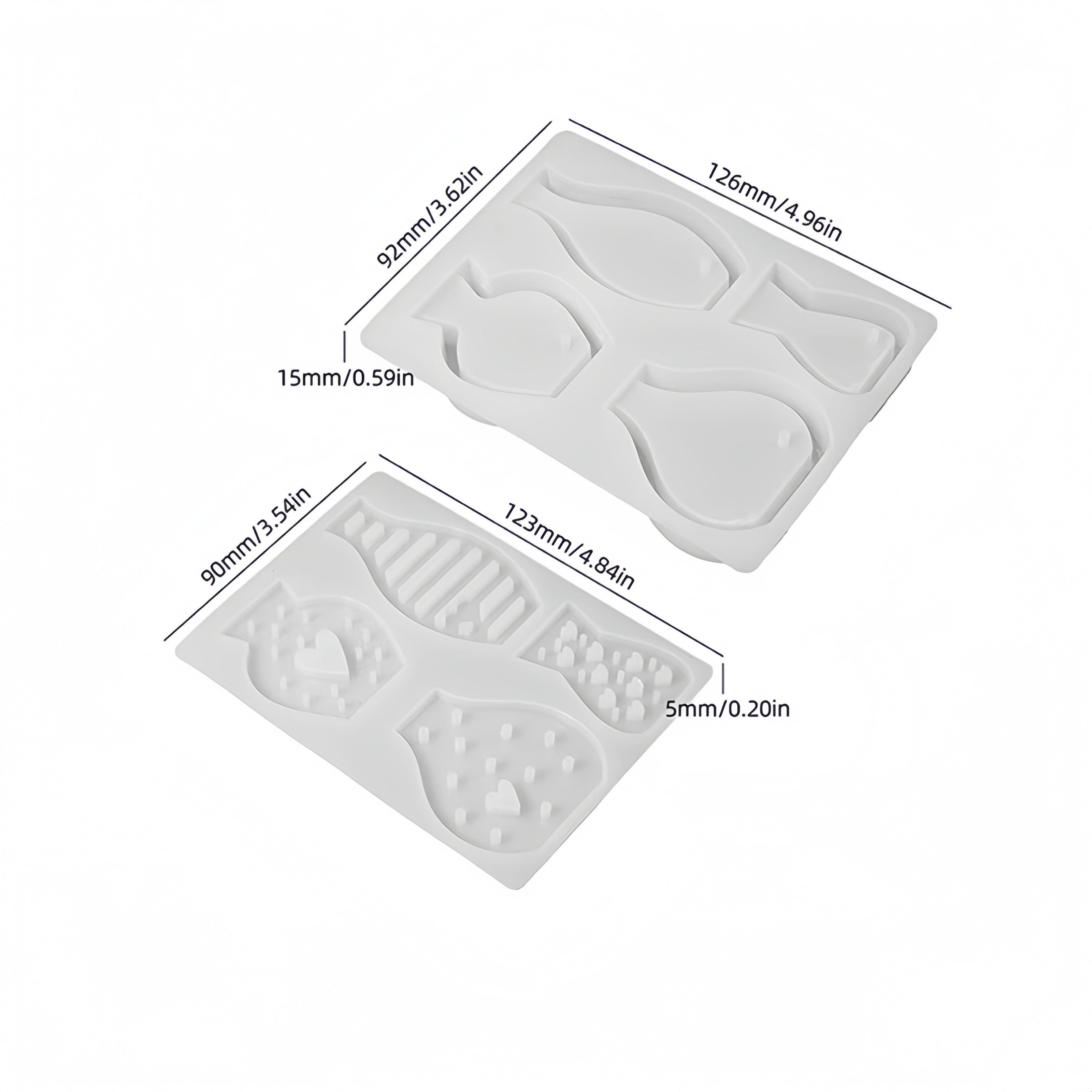 FOUORTUNATE-BEE Silikonform 4-teiliges Mini-Blumenvase Silikonform Set für DIY-Deko, Vielseitige Formen für kleine Blumentöpfe, Vasen und Dekoration