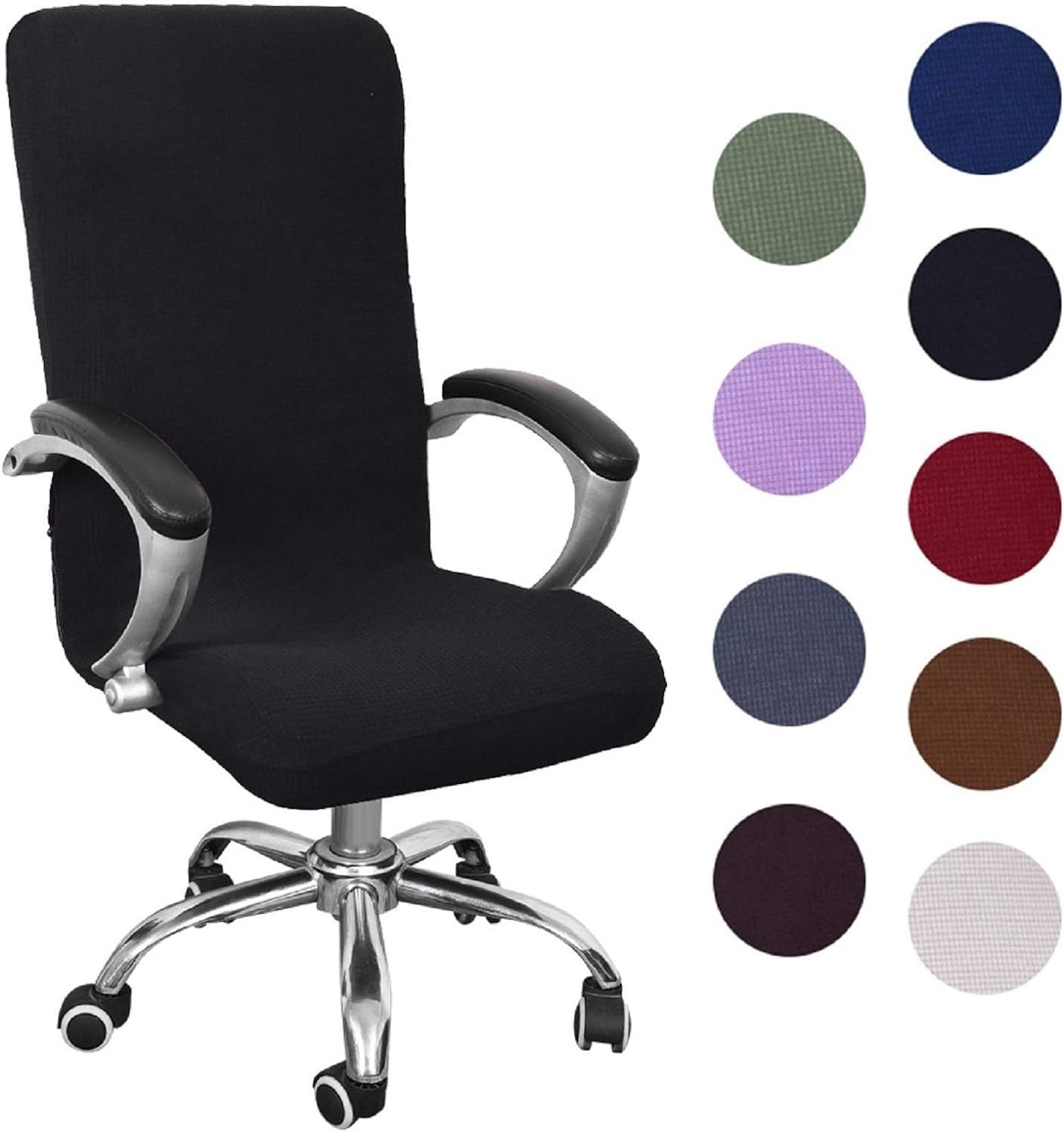 Diwzbyn Bürostuhlhusse Abnehmbare Elastische Universal Stretch Stuhlhussen Stuhlbezug, Computer Stuhl Schreibtischstuhl Drehstuhl Hussen
