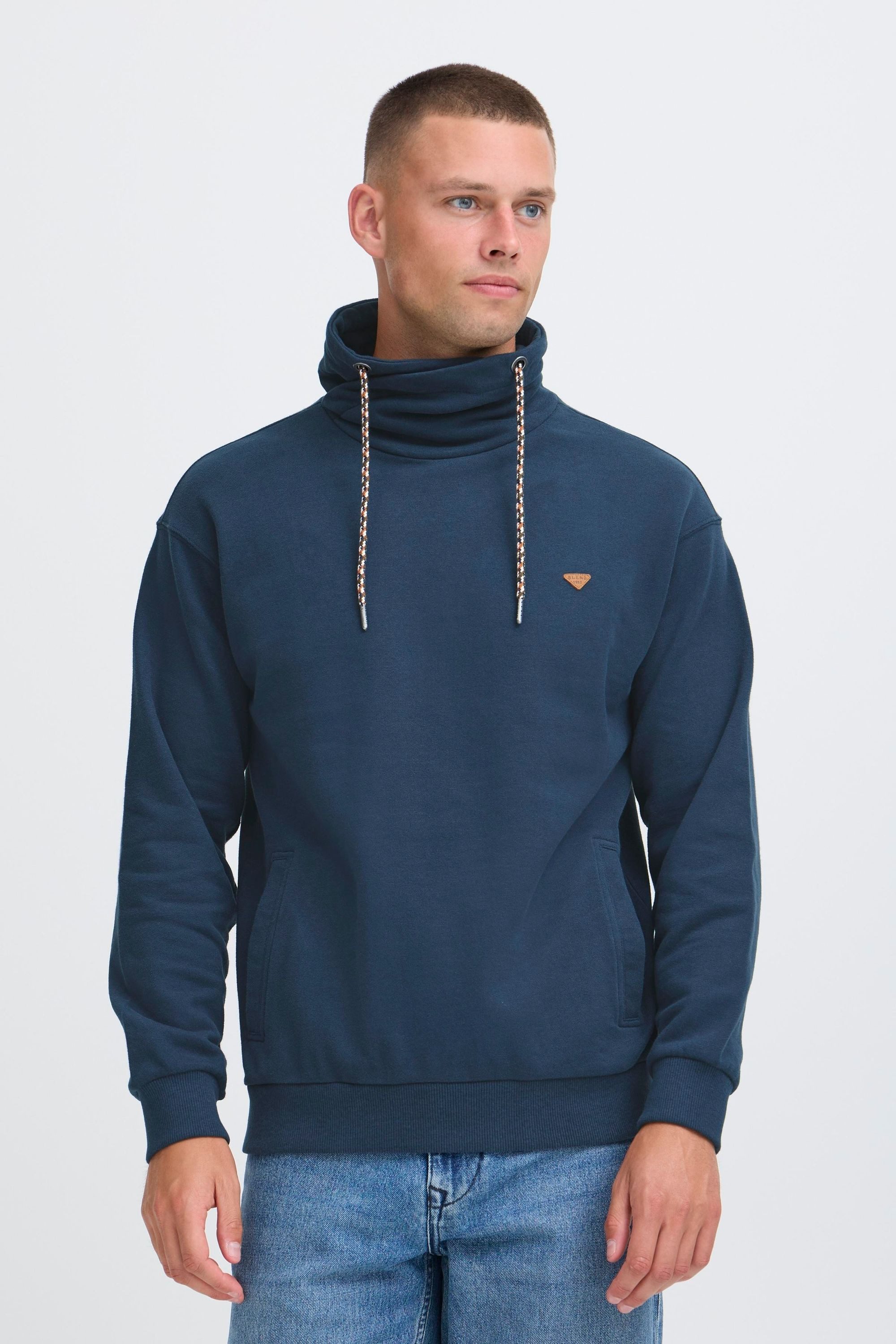 Blend Longpullover BHLapol Stilvoller Sweatpullover Tube-Kragen
