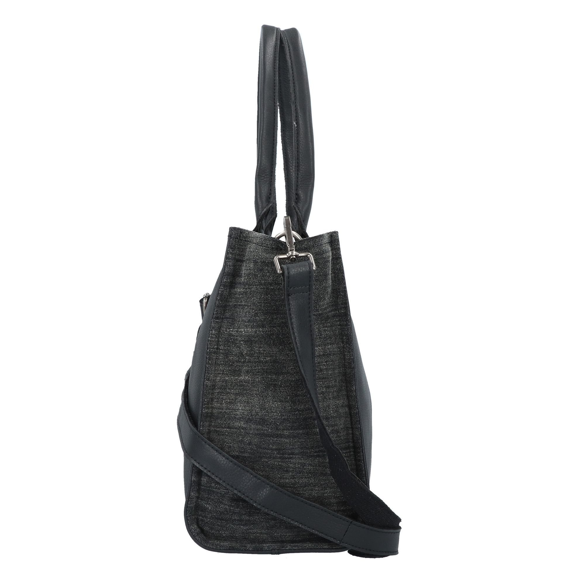 Velourleder black FREDsBRUDER Schultertasche Sewab,