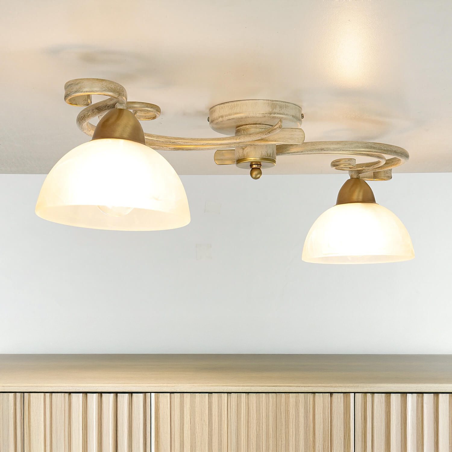 Licht-Erlebnisse Deckenleuchte AURORA, ohne Leuchtmittel, Deckenlampe Weiß günstig online kaufen