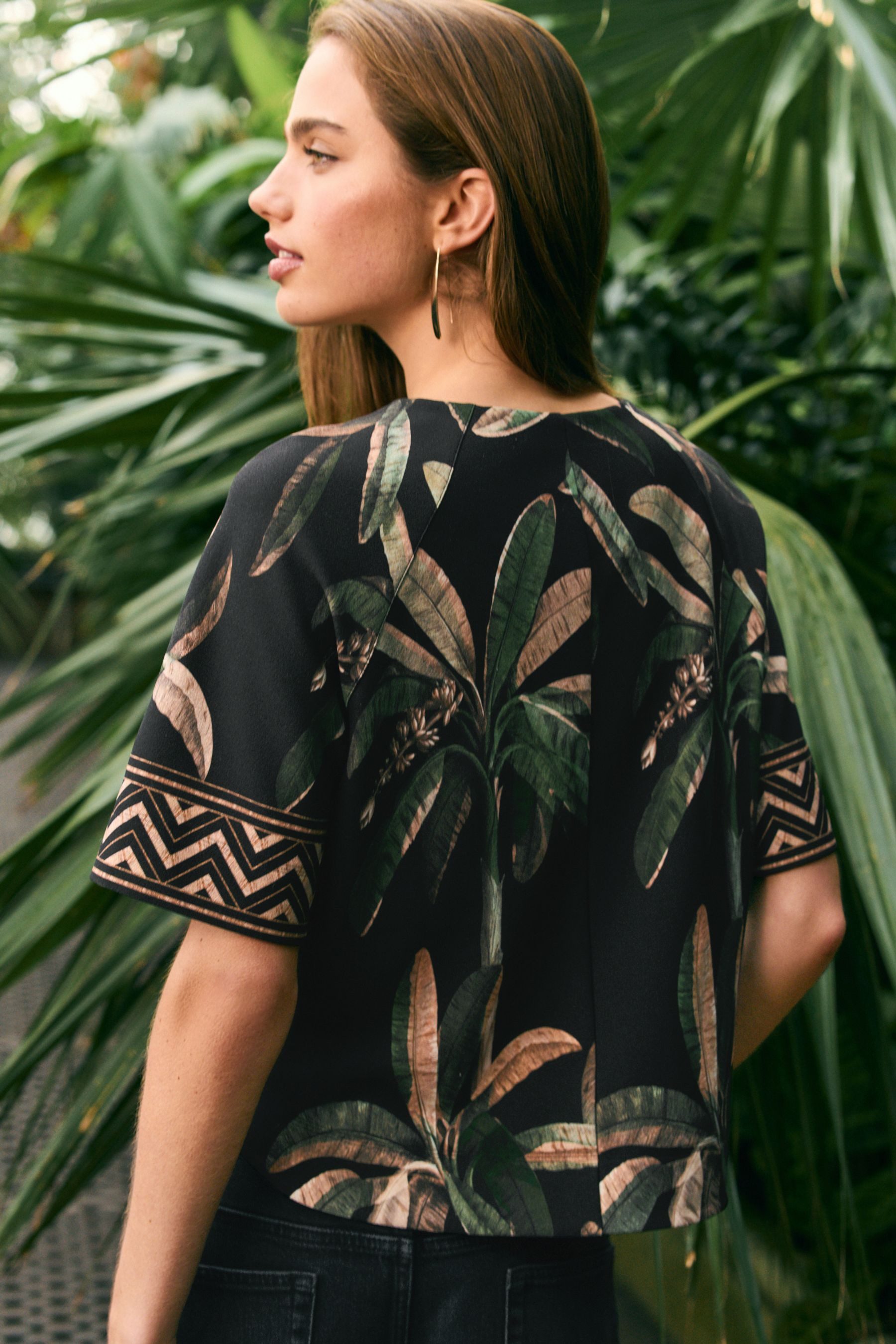 Next T-Shirt Kastiges Kew Collection Krepp-T-Shirt günstig online kaufen