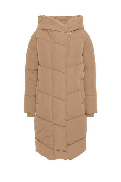 Noisy may Winterjacke Lange Wattierte Winterjacke NMTALLY Kapuzen Oversized Parka (1-St) 3802 in Beige