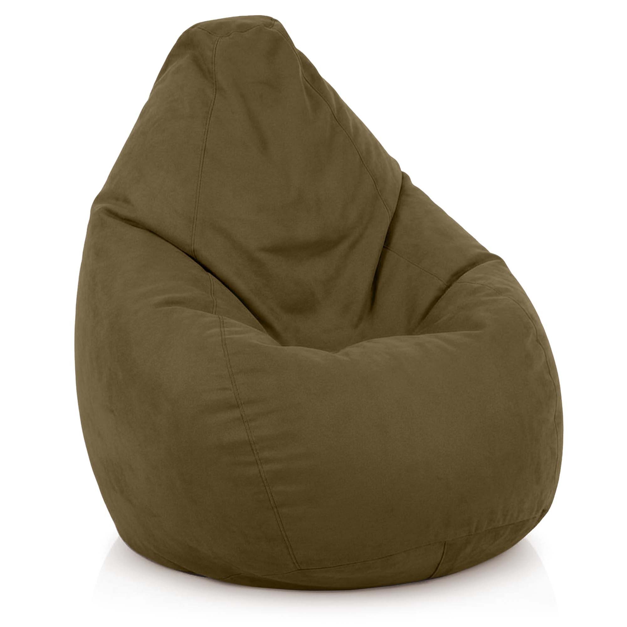 Green Bean Sitzsack Kinder Sitzsack Drop 60x60x90cm (mit Rückenlehne 60x60x90cm - Indoor Sitzkissen 220L EPS-Perlen Füllung, Kuschelig Waschbar), Bean Bag Bodenkissen Lounge Chair Sitzhocker Kindersitzsack