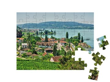 puzzleYOU Puzzle Das Dorf Mannenbach und der Untersee, Bodensee, 48 Puzzleteile, puzzleYOU-Kollektionen Landschaft