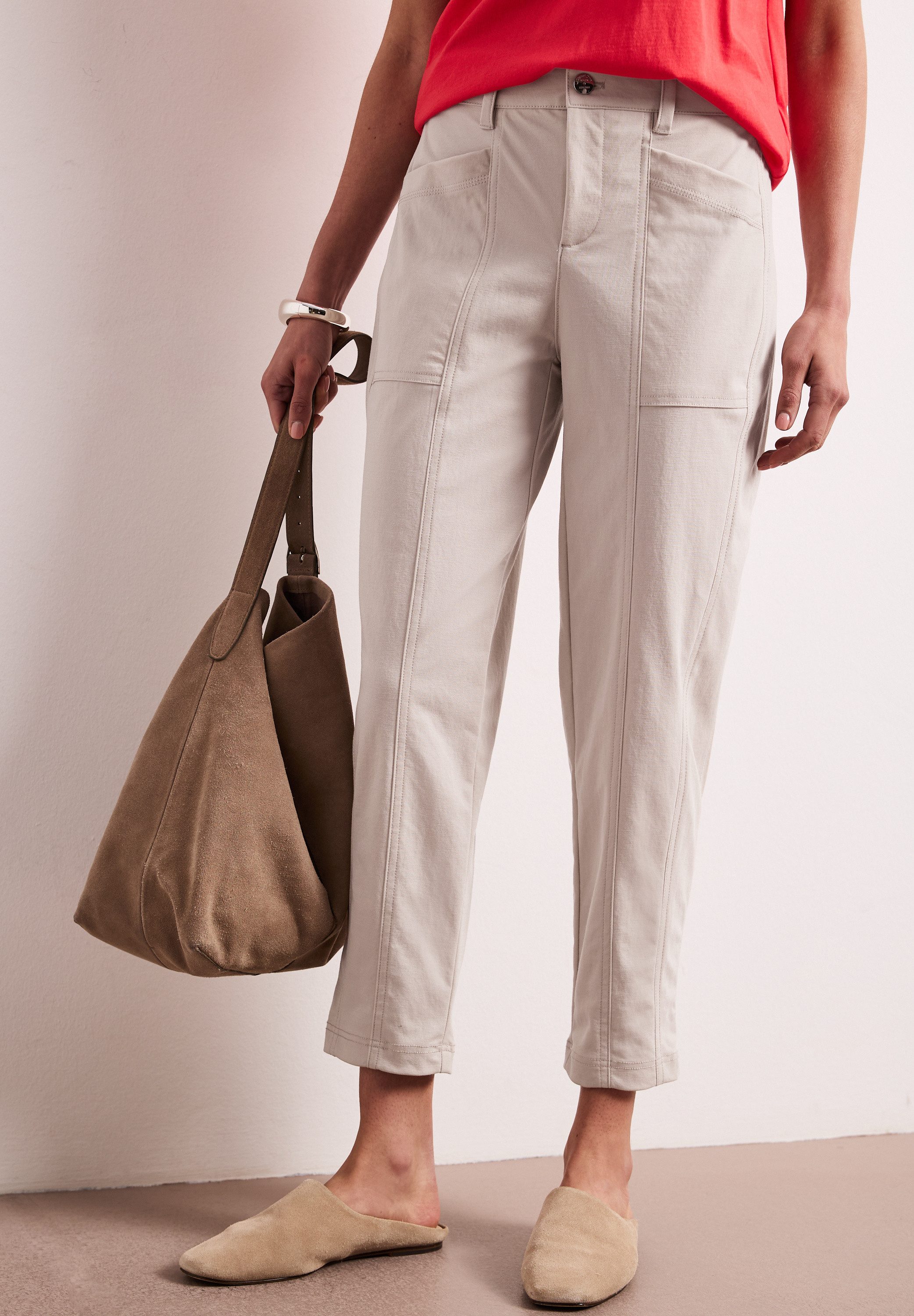 STREET ONE Stoffhose High Waist
