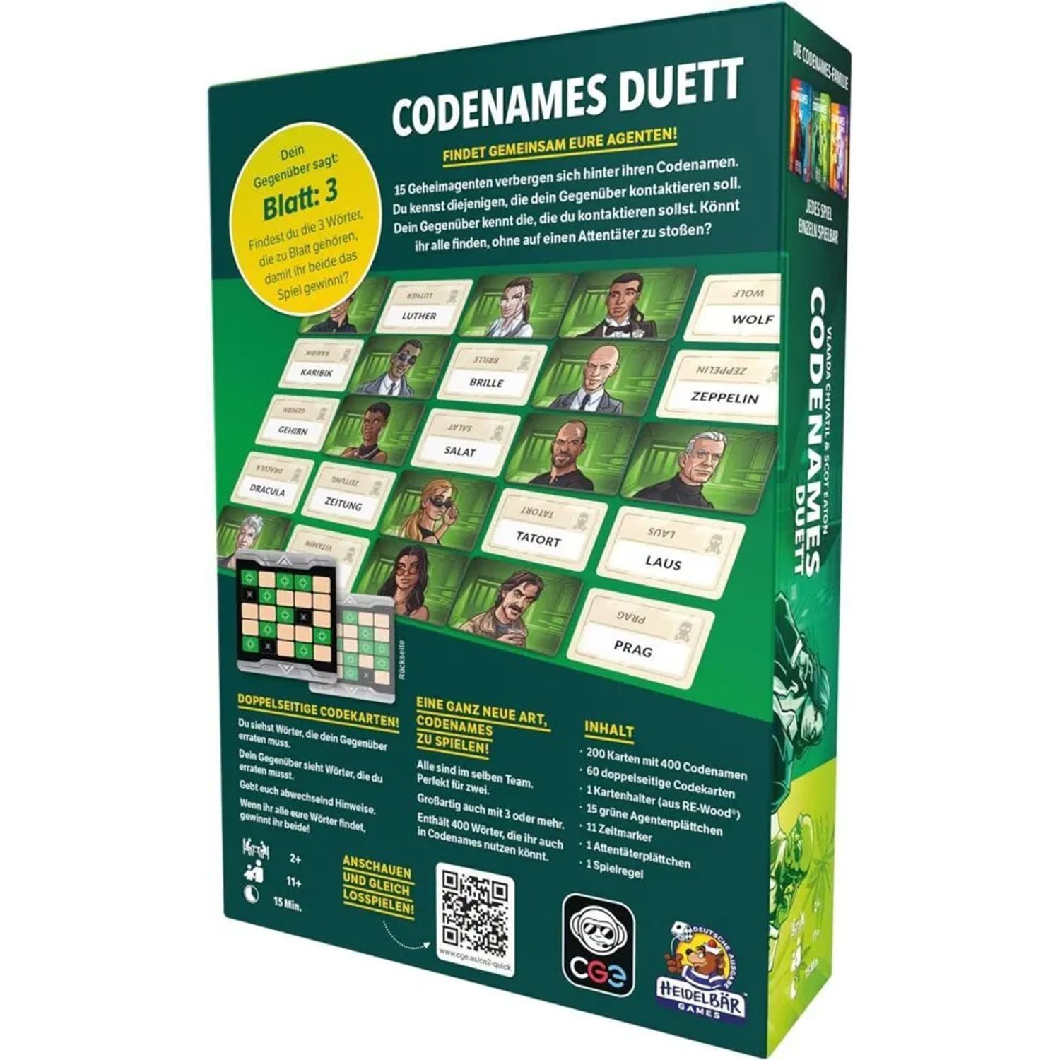 HeidelBÄR Games Spiel Codenames Duett