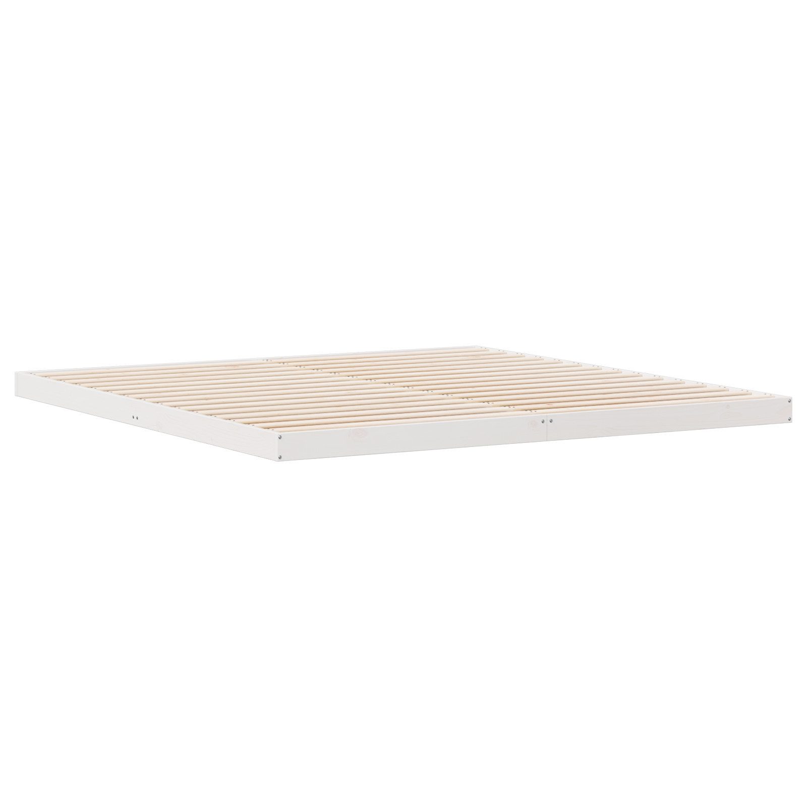 vidaXL Bett Bodenbett Weiß 200x220 cm günstig online kaufen