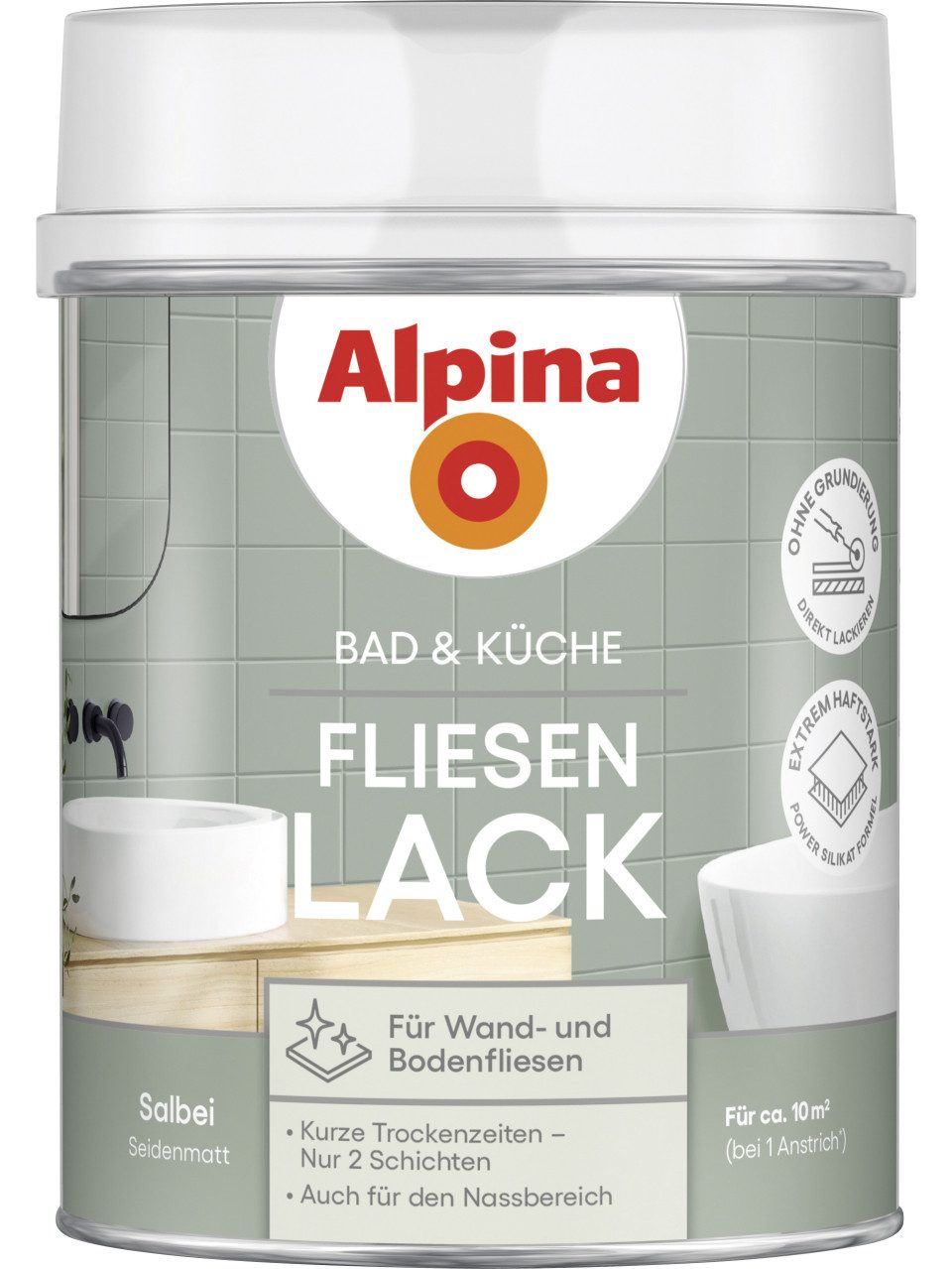 Alpina Fliesenlack Alpina Fliesenlack Bad & Küche 2K salbei 750 ml