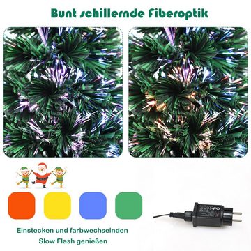 COSTWAY Künstlicher Weihnachtsbaum »Tisch Christbaum«, 60 cm, mit Glasfaser, 60 Spitzen PVC Nadeln, Grün