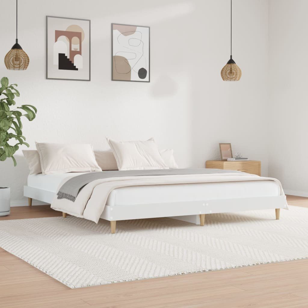 furnicato Bettgestell Weiß 140x200 cm Holzwerkstoff günstig online kaufen