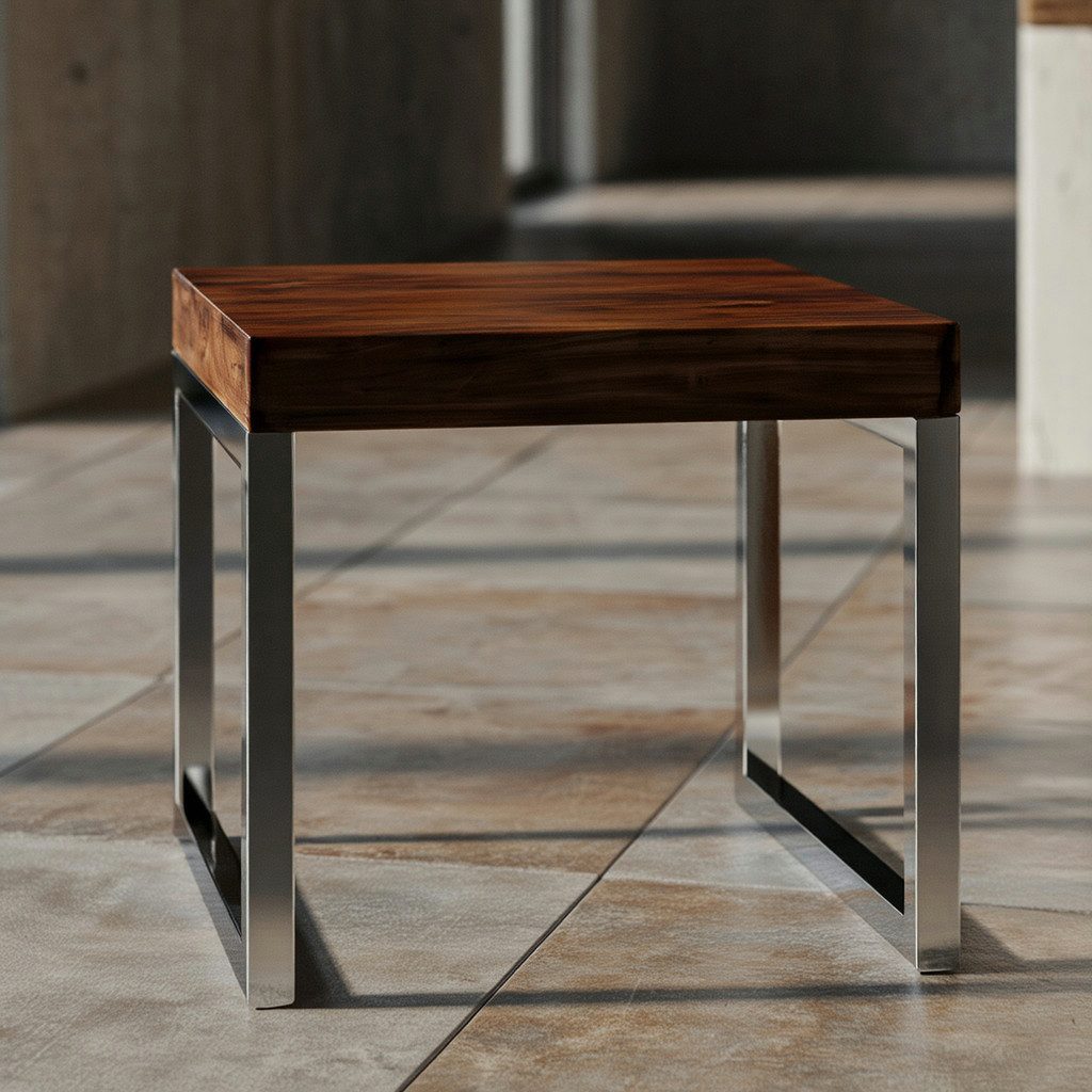 KADIMA DESIGN Beistelltisch Beistelltisch GUNA Massiv-Holz Wohnzimmer-Tisch günstig online kaufen