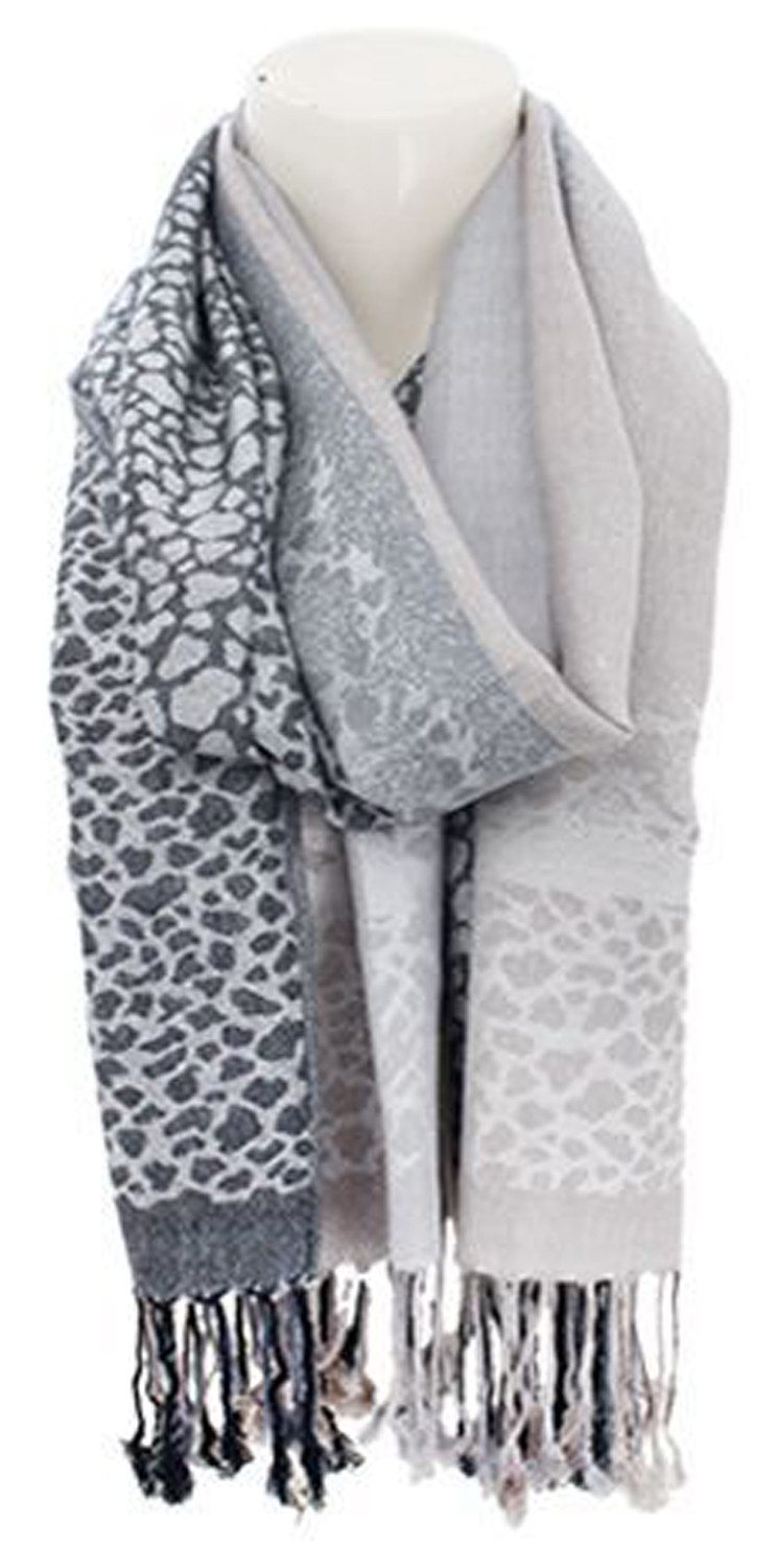 chic4home Schal Dreamy Flair, (1-St. 1-teilig), Damen Schal Stola eleganter Longschal Leopardenmuster