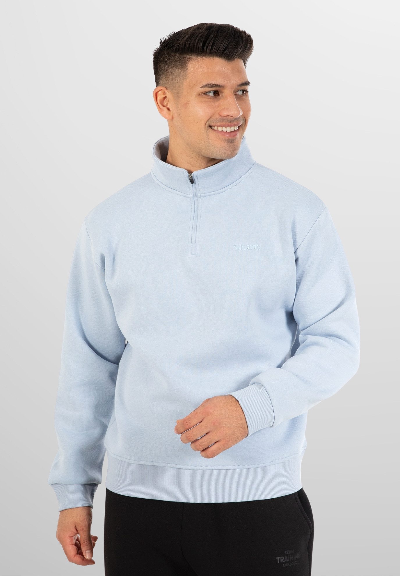 Smilodox Sweatshirt Emilio, Half Zip Sweater günstig online kaufen