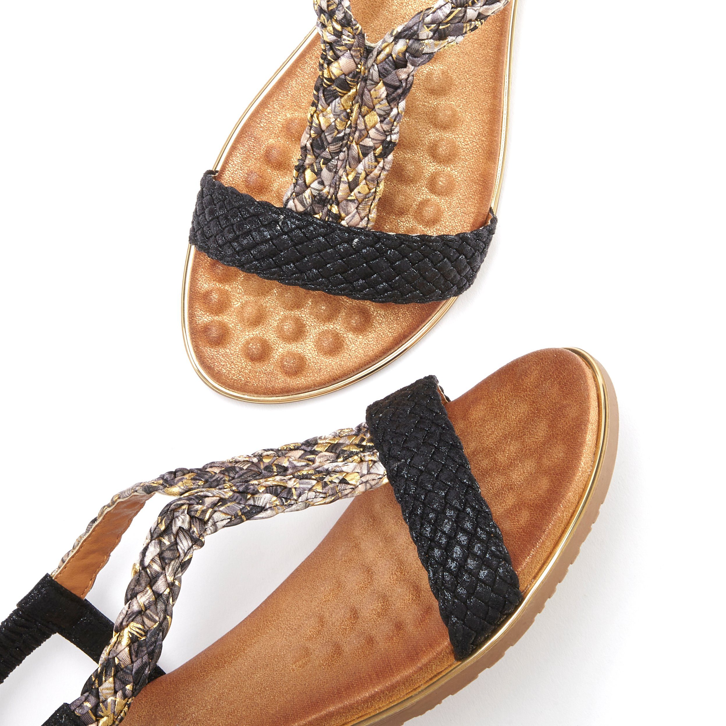 Vivance by Lascana Sommerschuh Sandale Sandalette, Sommerschuh mit geflochtenen Riemchen und weichem Fußbett – Bild 4 von 5
