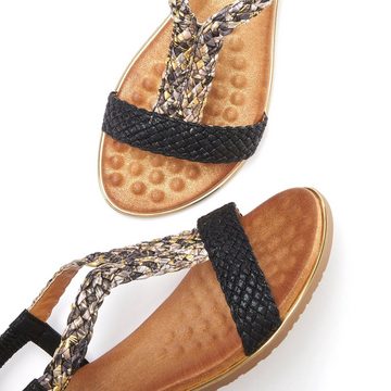 Vivance Sandale Sandalette, Sommerschuh mit geflochtenen Riemchen und weichem Fußbett