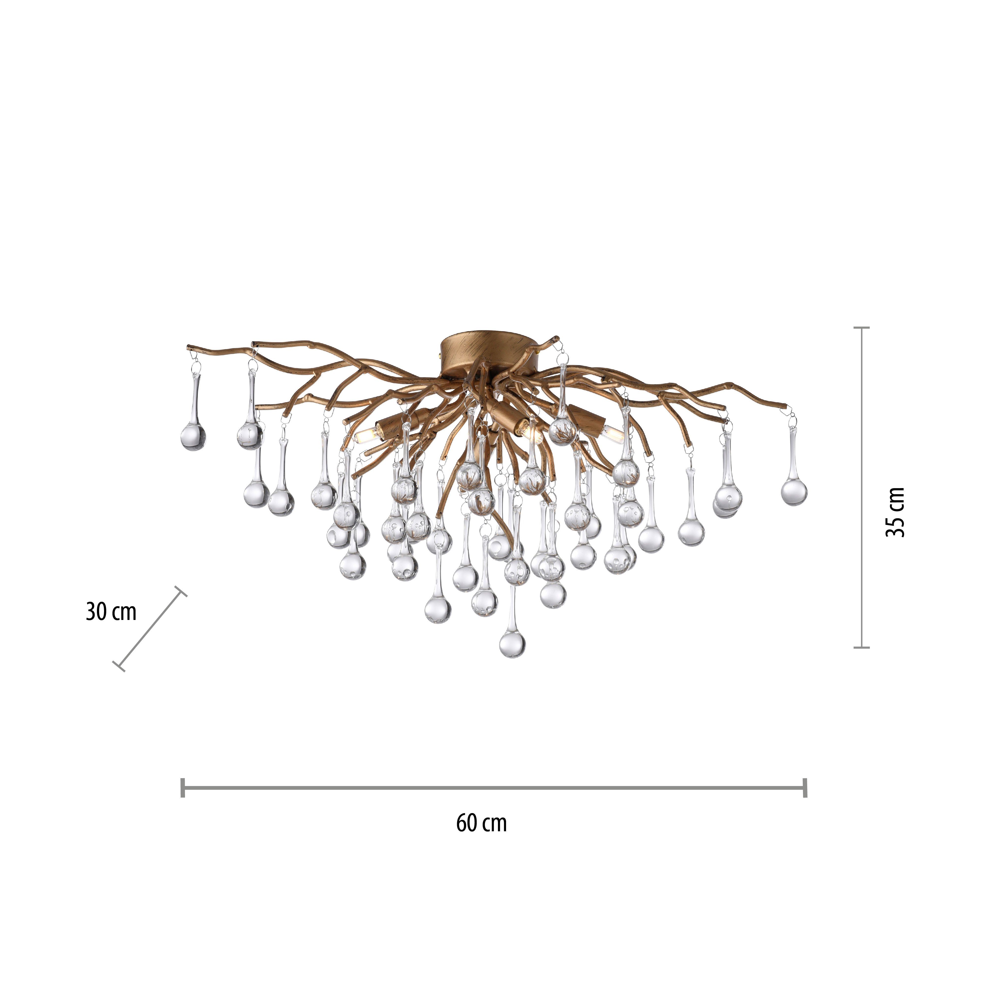 Paul Neuhaus Deckenleuchte ICICLE, ohne Leuchtmittel