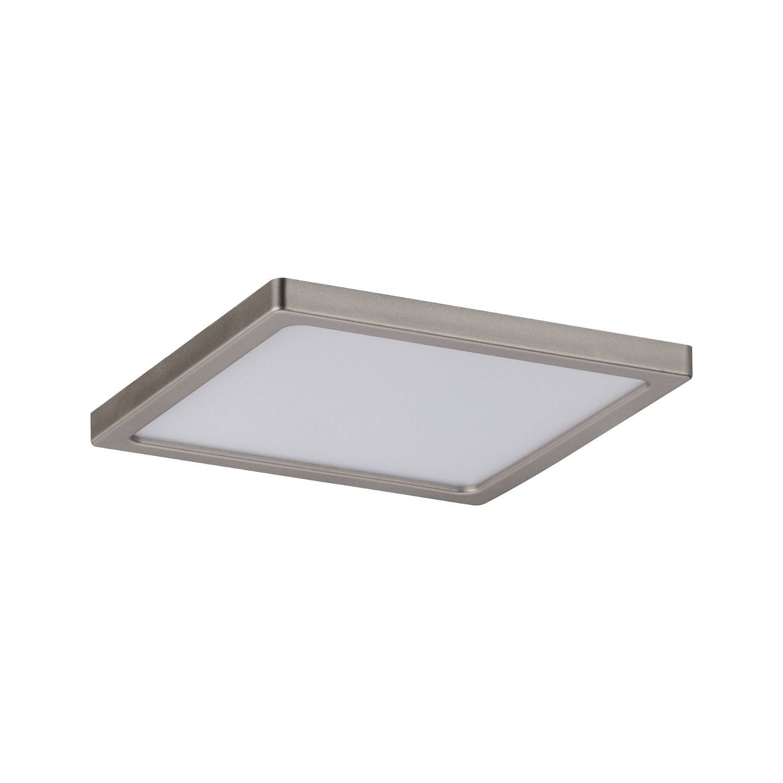 Paulmann LED Einbauleuchte Areo IP44 eckig 120x120mm 6,5W 418lm 3000K Nickel matt dimmbar, LED fest integriert, Warmweiß, Einbaupanel