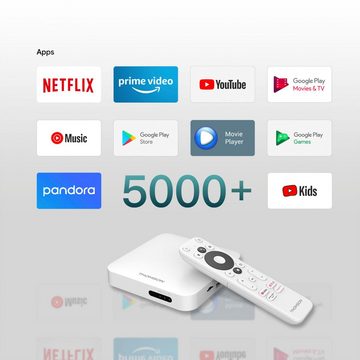 Thomson Streaming-Box THA100+, 4K Android TV Box, Netflix, Prime, Disney, Sky, Mit Zattoo Gutschein