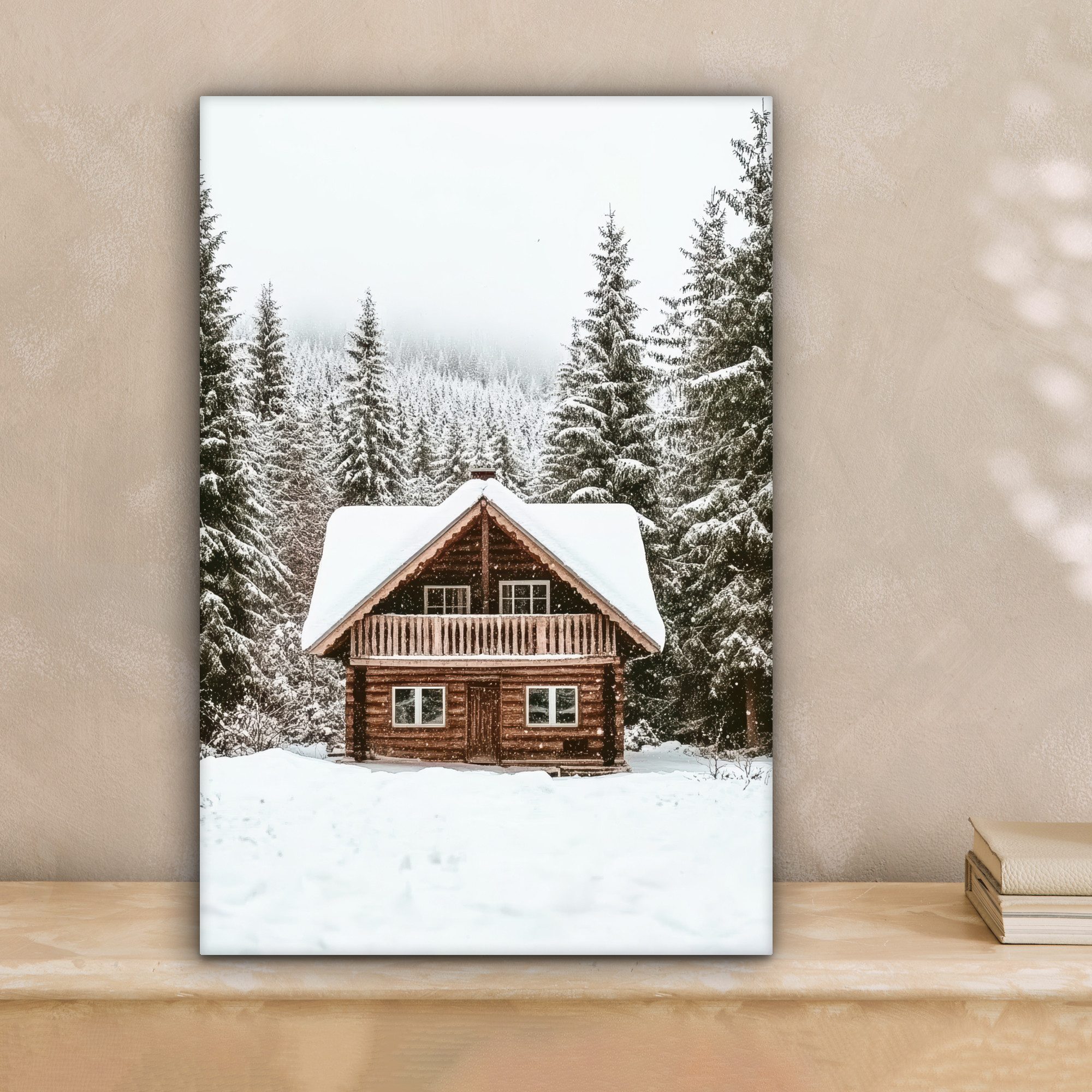 OneMillionCanvasses® Leinwandbild Startseite - Wald - Winter - Natur - Schn günstig online kaufen