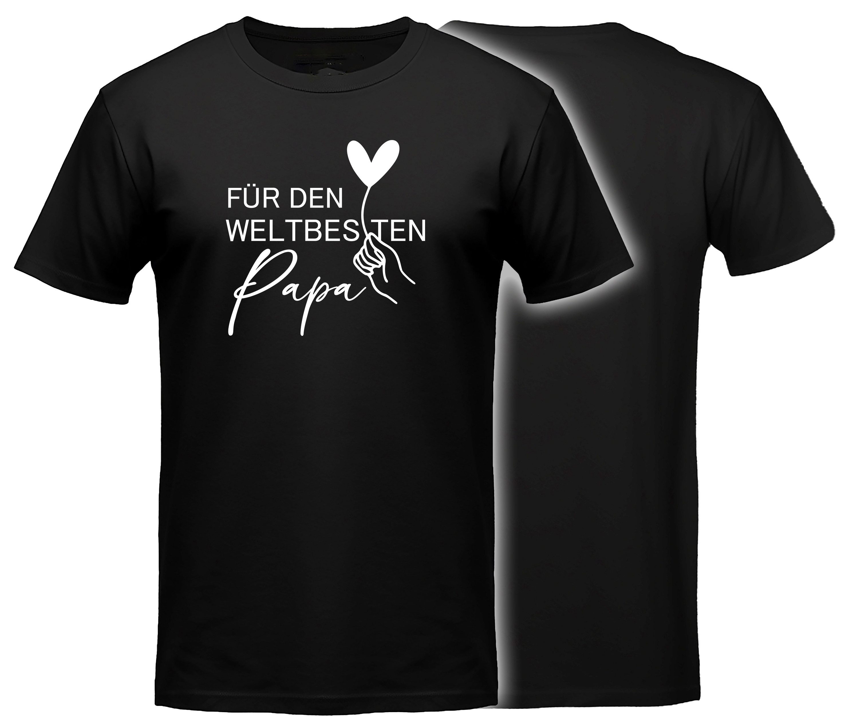 MyDesign24 T-Shirt Für den weltbesten Papa Vatertag T-Shirt schwarz kurzarm Regular Fit i850