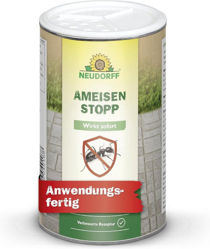 Neudorff Tierabwehrspray AmeisenStopp Ameisenstreumittel 300g, Einzelprodukt, 1-St., 300 g Ameisengranulat zum Streuen oder Gießen, Ameisengranulat mit Pyrethrum und Geraniol zum Streuen oder Gießen