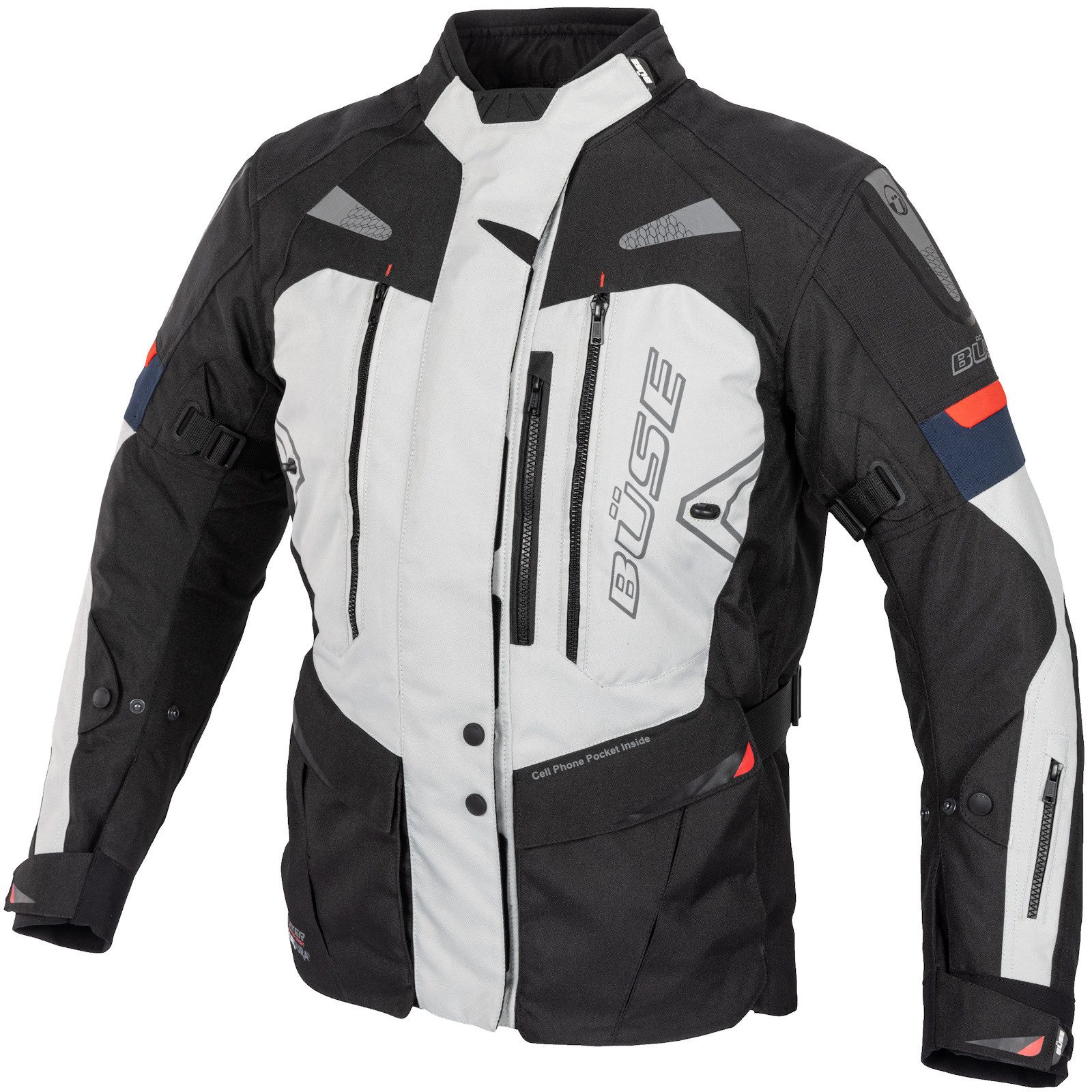 Büse Motorradjacke Büse Monterey Textiljacke hellgrau Herren atmungsaktiv günstig online kaufen