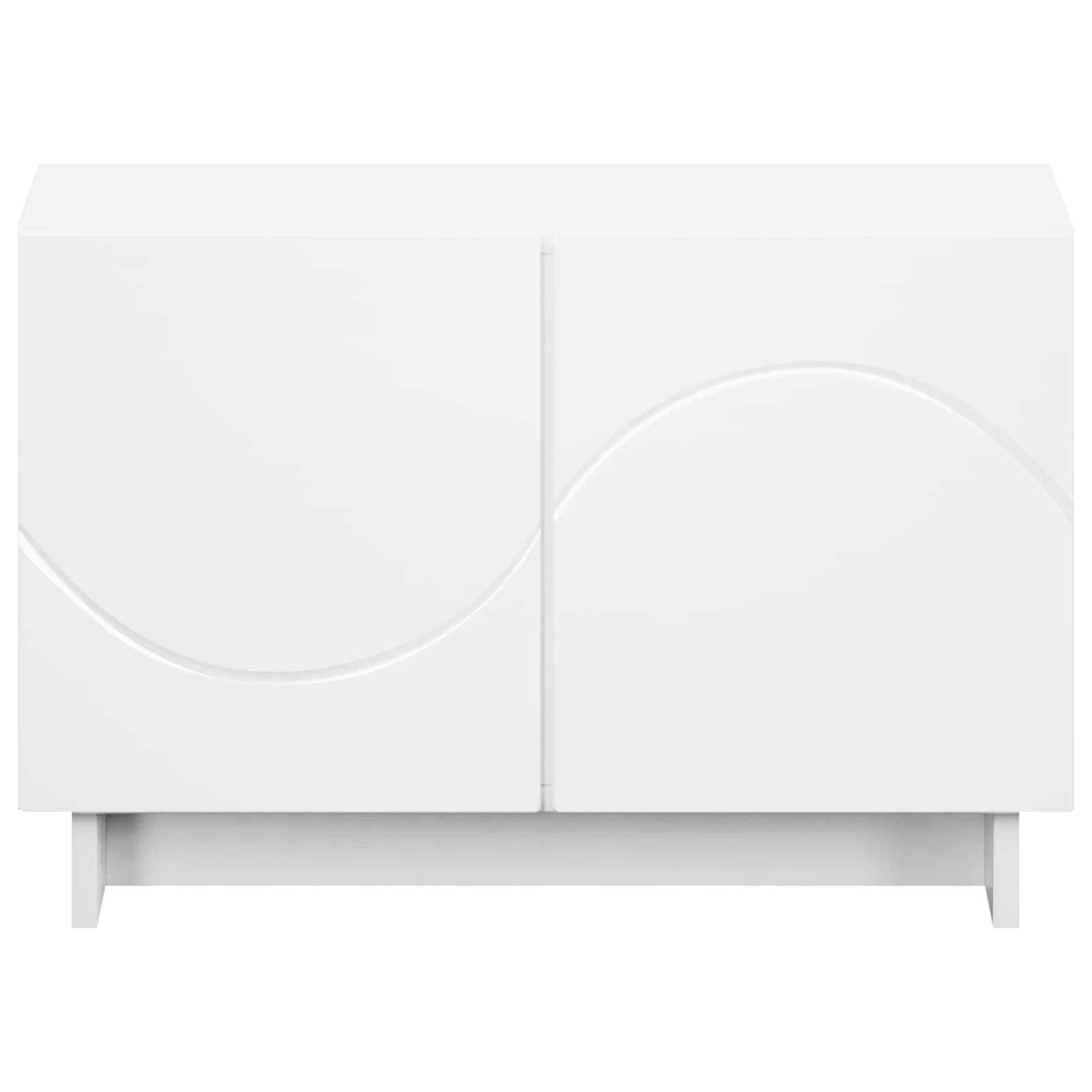 vidaXL TV-Schrank TV-Lowboard 60 x 34,5 x 40 cm Weiß Holzwerkstoff (1-St) – Bild 4 von 5