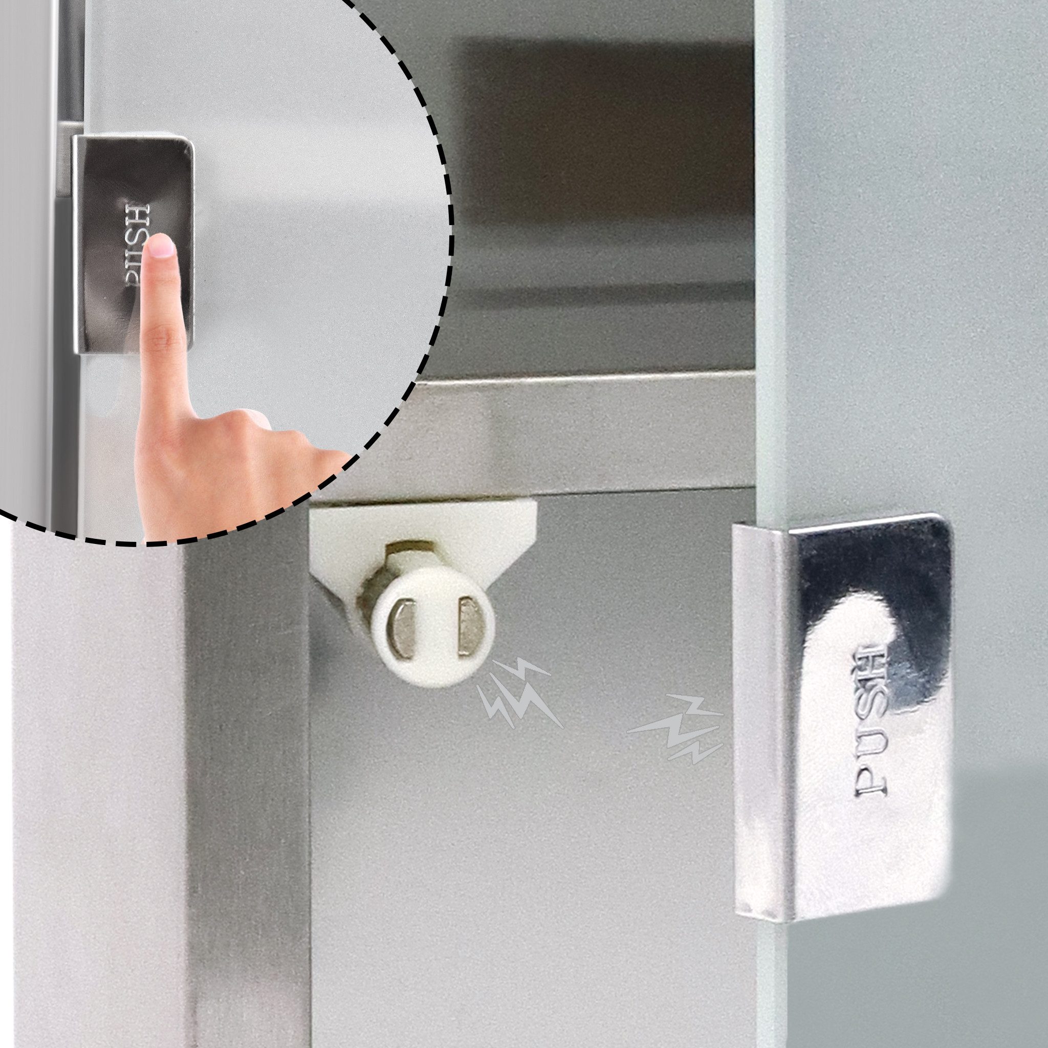 FIVMEN Medizinschrank Abschließbar Edelstahl Apothekerschrank Medikamentenschrank mit Tür (2 Fächer / 3 Fächer / 4 Fächer) für Hausgebrauch Pharmazeutische Erze – Bild 4 von 5
