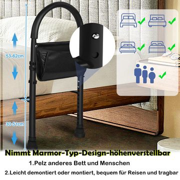 AUFUN Bett - Aufstehhilfe Haltegriffe Hilfsmittel für Senioren 83-113cm Höhenverstellbar