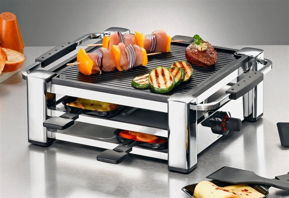 Rommelsbacher Raclette RCC1000, 4 Raclettepfännchen, 1000 W