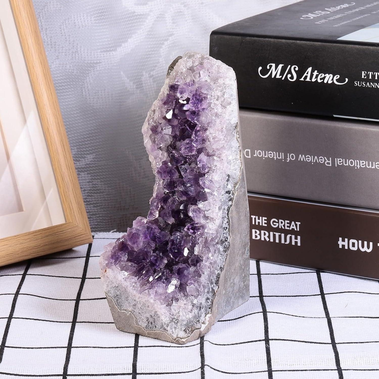 LuxusKollektion Edelstein Amethyst Druse Rohstein Kristall Cluster Quarz 500g-600g – Bild 3 von 5
