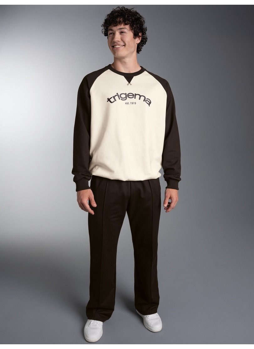Trigema Freizeitanzug TRIGEMA Zweiteiler mit Sweatshirt und weiter Hose (1-tlg)