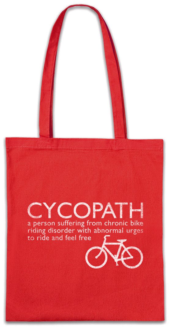 Beuteltasche Cycopath Stofftasche Fahrrad Bike Nerd Biker Fahrer Fahrradfahrer