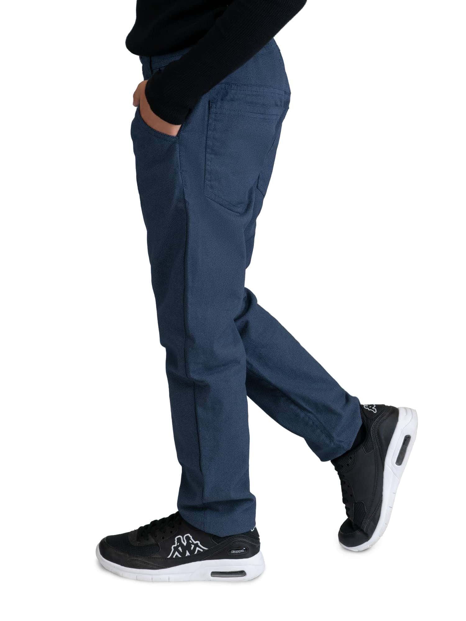 Blau Gummizug mit mit (1-tlg) Indigo BEZLIT verstellbarem Chinohose 30315 Bund Jungen Gummibund Chinohose