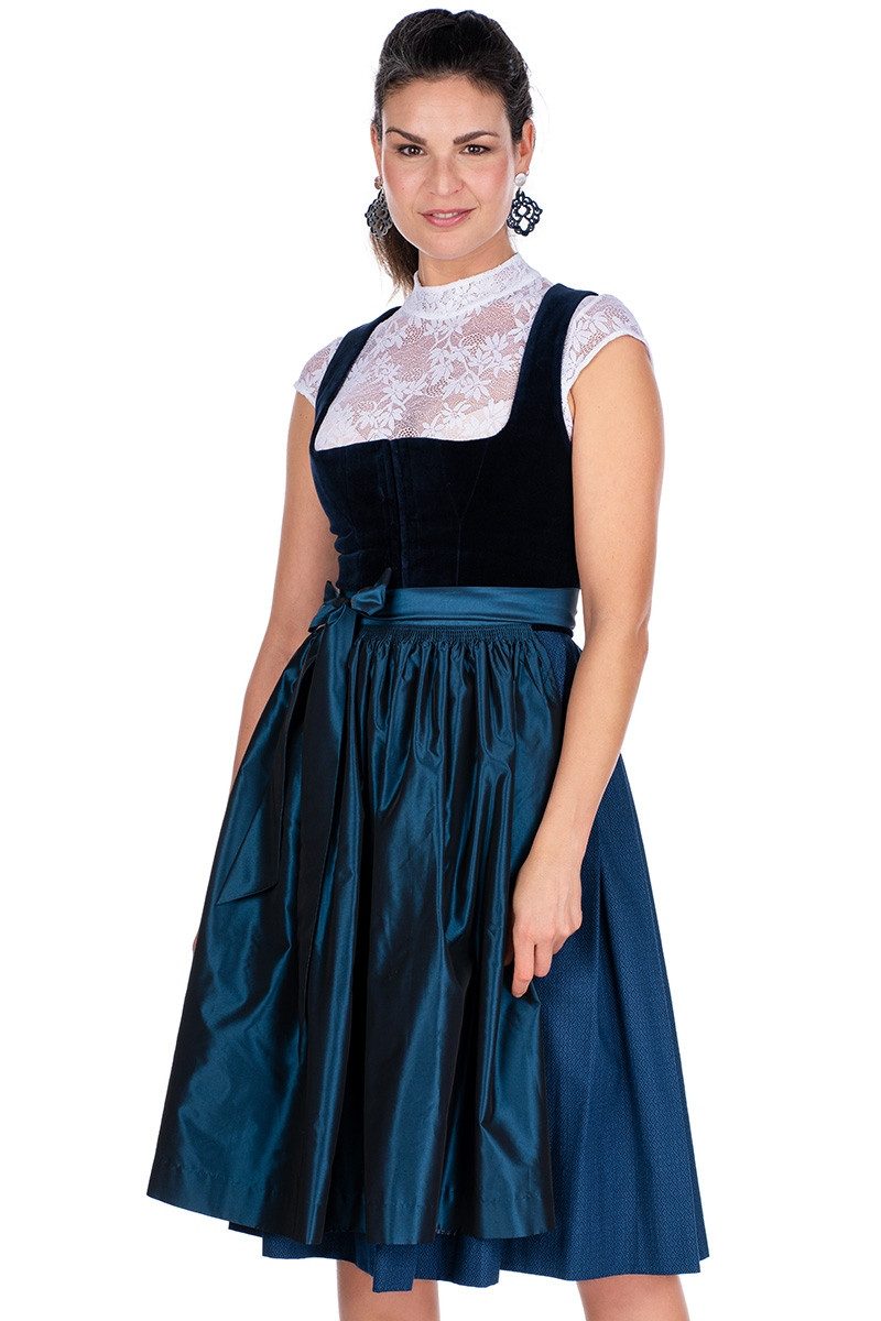 HAMMERSCHMID Dirndl Samt Dirndl 2tlg. - WIESSEE - navy/enzian/saphirblau mehr