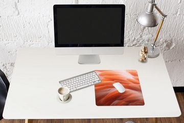 MuchoWow Gaming Mauspad Gefiederstruktur eines Flamingos (1-St), Mousepad mit Rutschfester Unterseite, Gaming, 40x40 cm, XXL, Großes