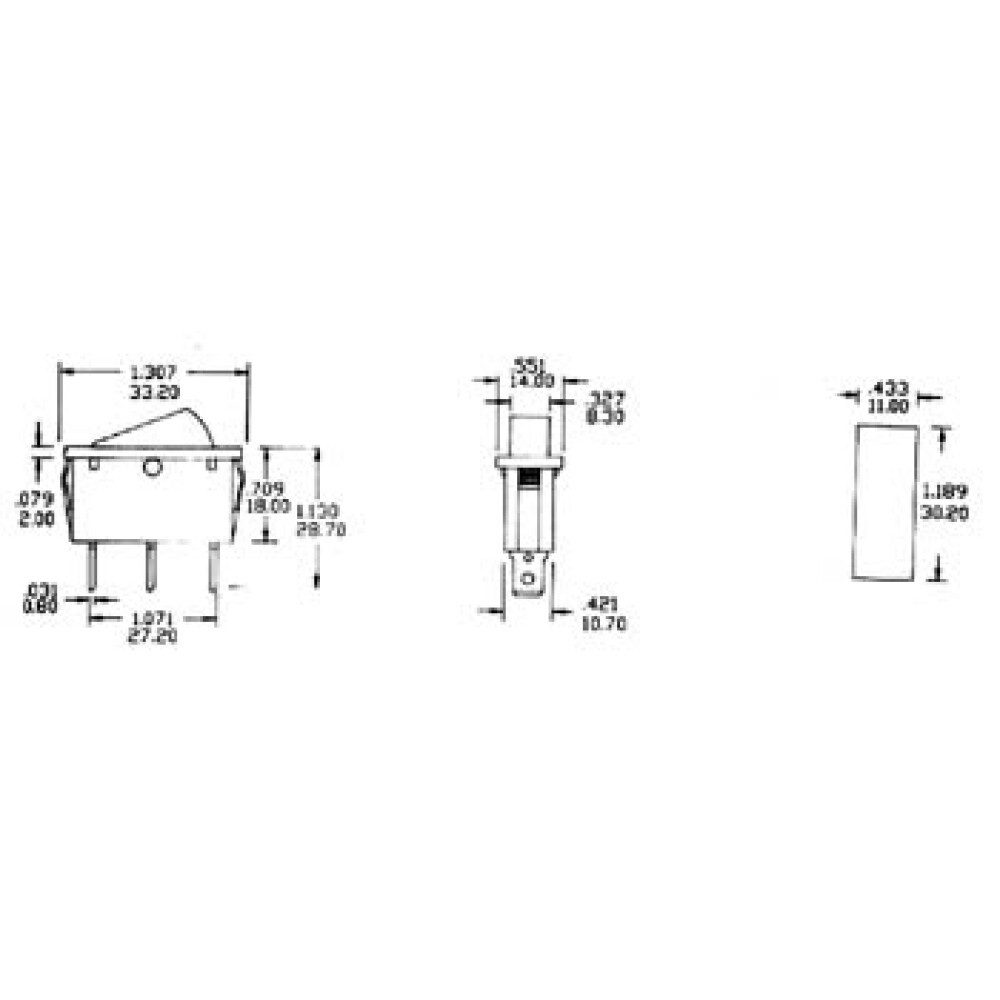 Generic Sicherungsgerät LEISTUNGSWIPPENSCHALTER 10A-250V SPDT EIN-EIN (1-St)