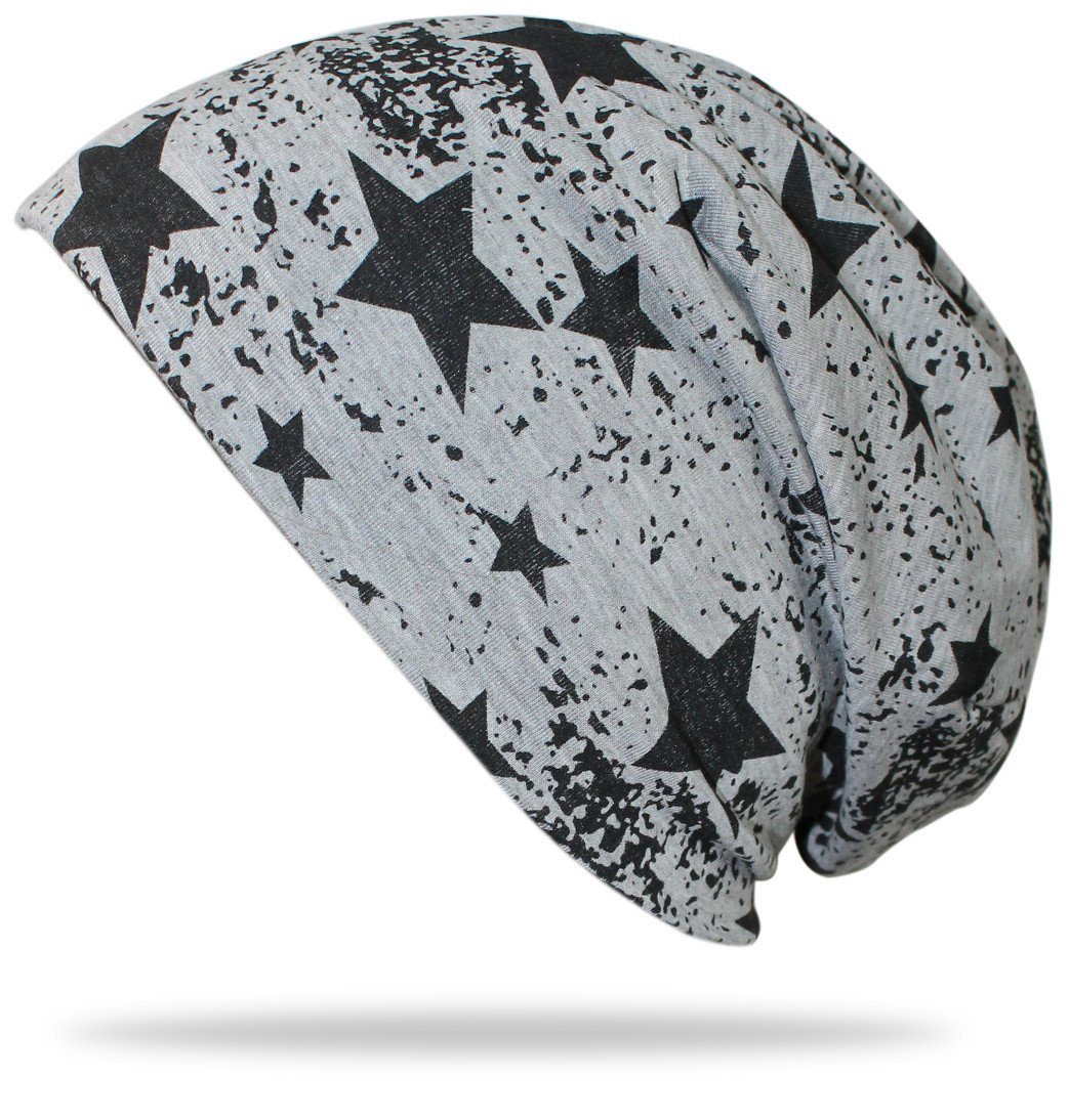 dy_mode Beanie Unisex Beanie Mütze mit Stern Muster in Destroyed Look
