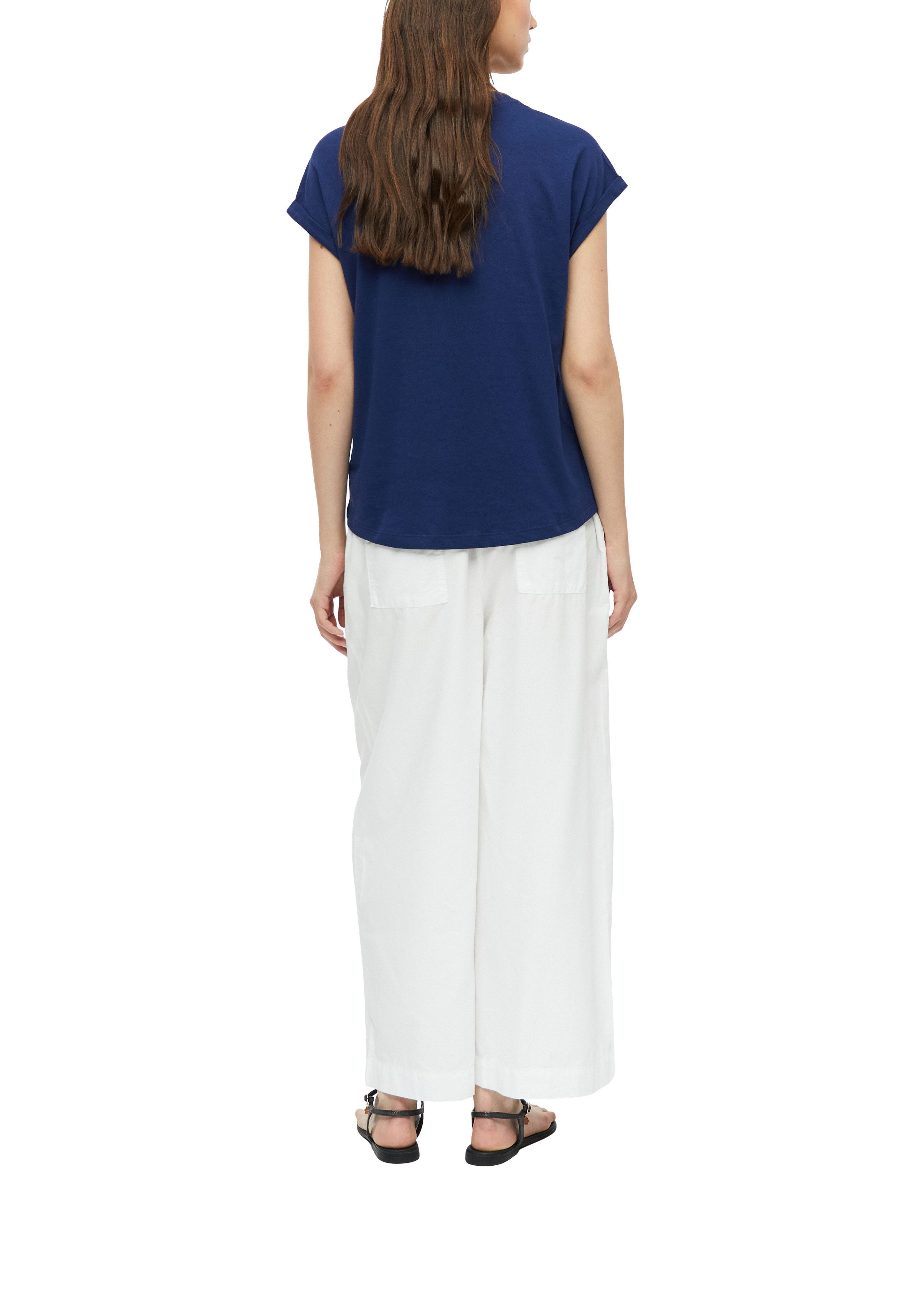 s.Oliver Kurzarmshirt Sommershirt - unifarben – Bild 4 von 4