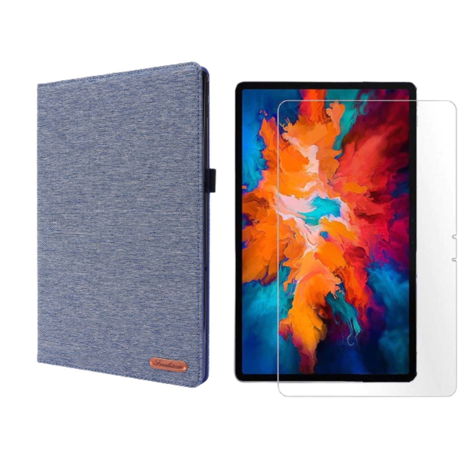 Lobwerk Tablet-Hülle 2in1 Set (Hülle + Glas) für Lenovo Tab P11 2021 TB-J606F TB-J606X 11